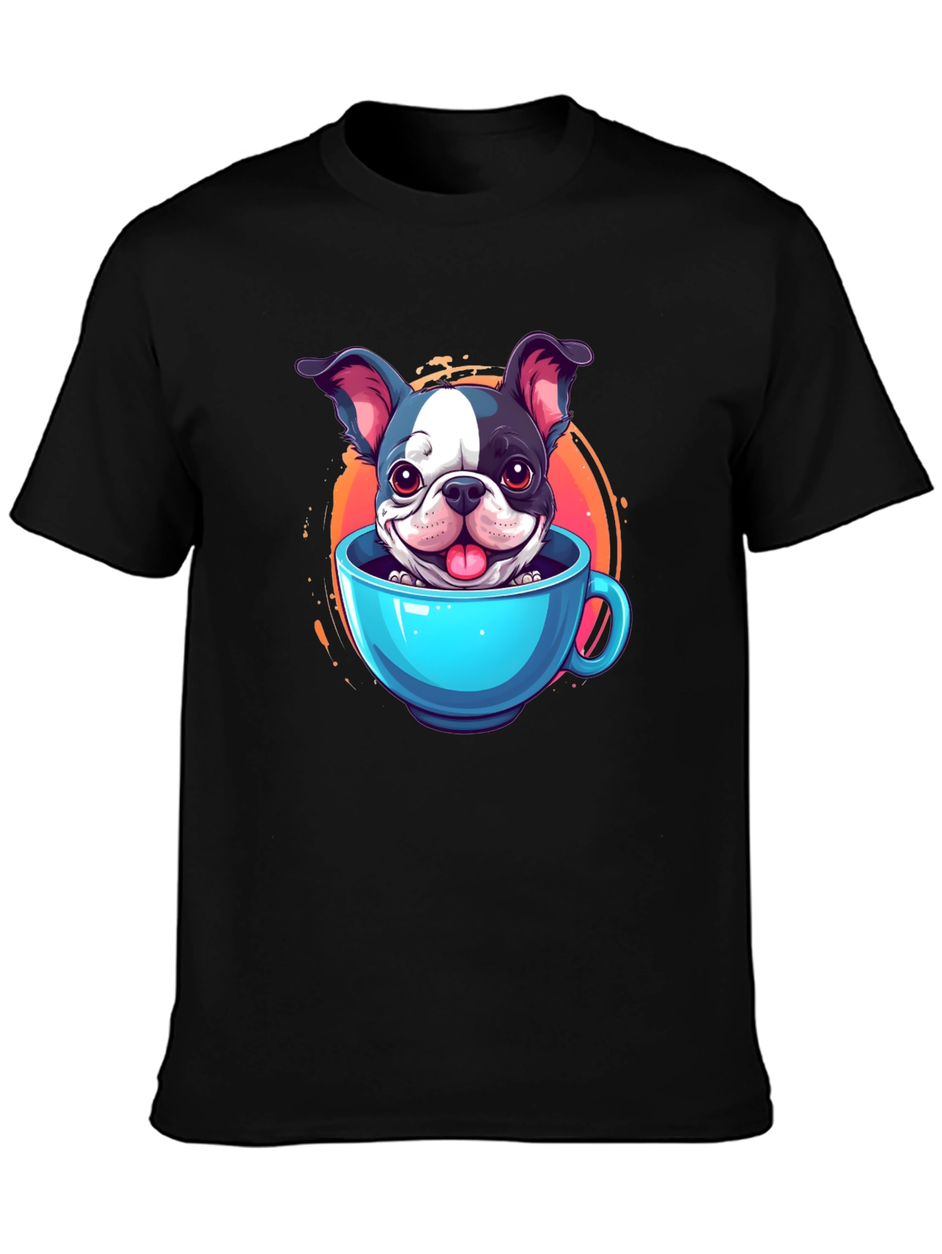 Cute Dog in a Cup Graphic Tee