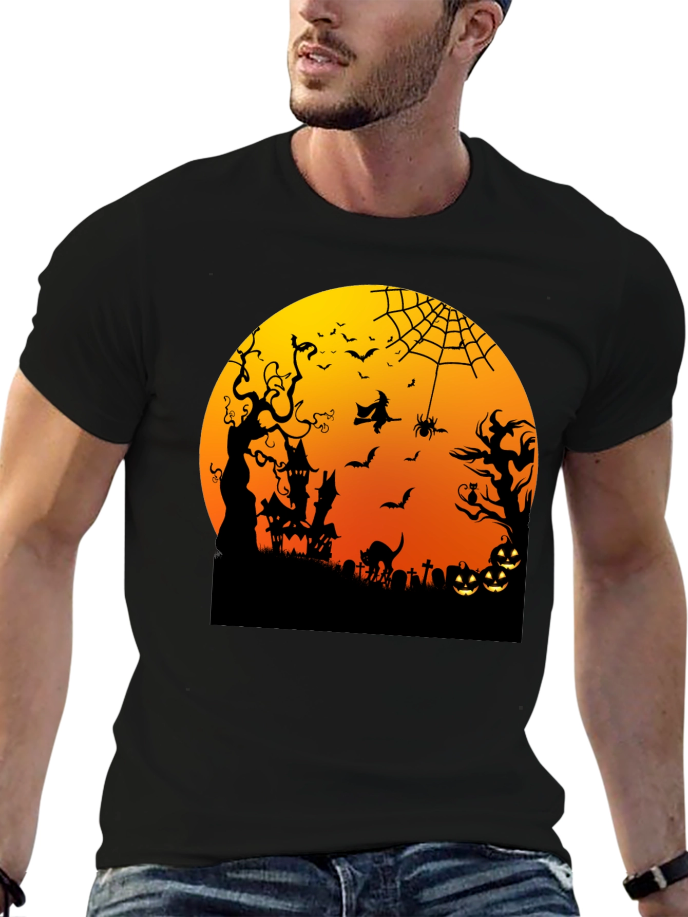 Halloween T-Shirt Spooky Night Scene