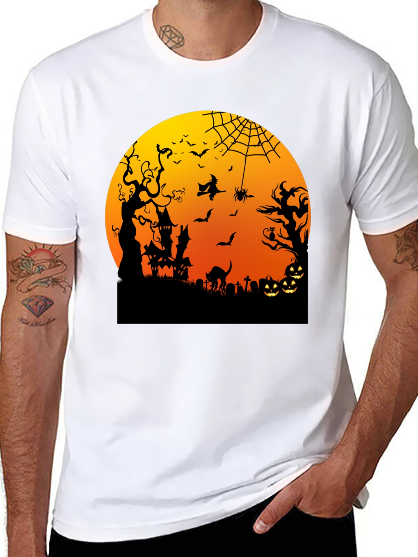 Halloween T-Shirt Spooky Night Scene