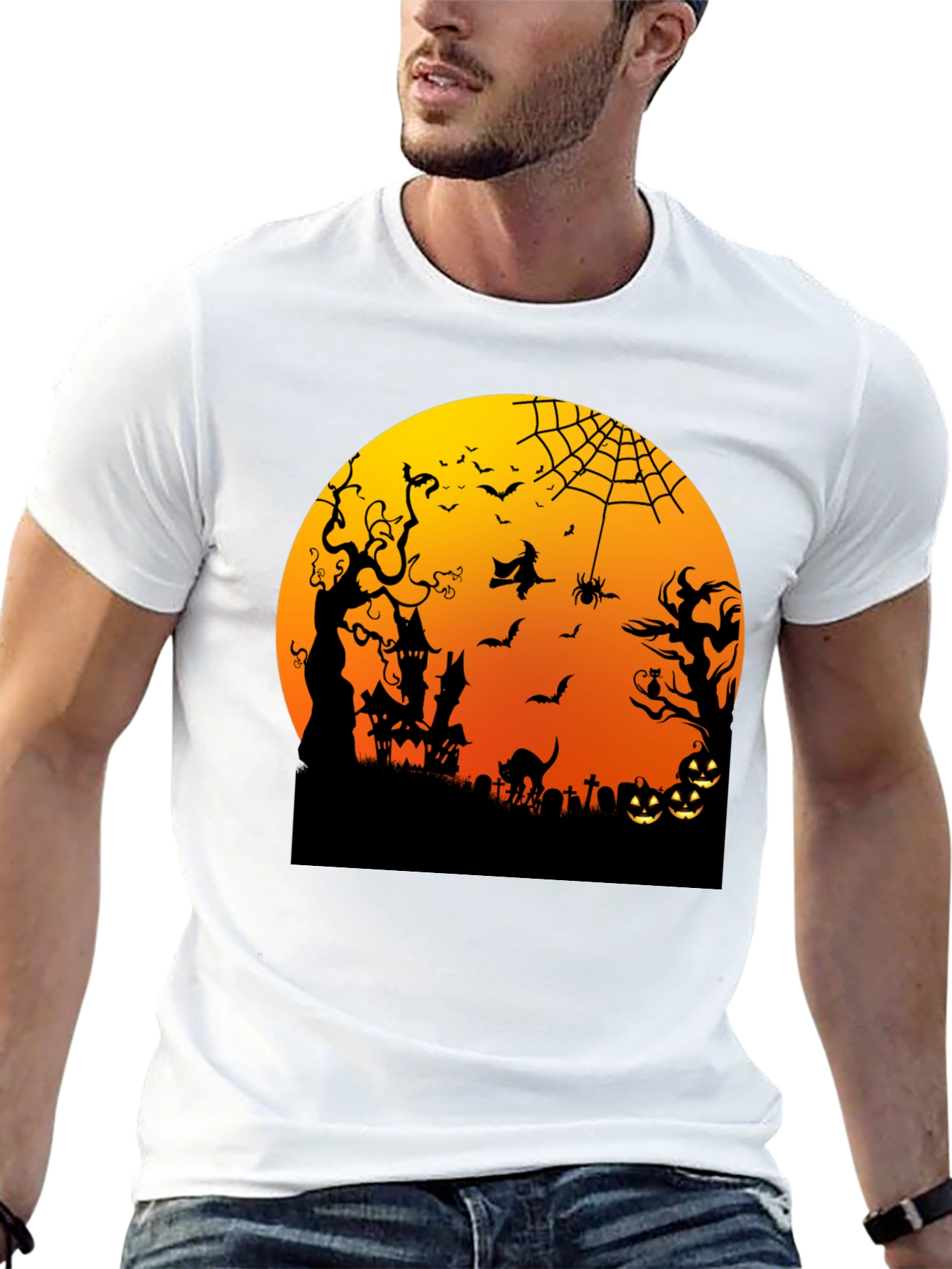 Halloween T-Shirt Spooky Night Scene