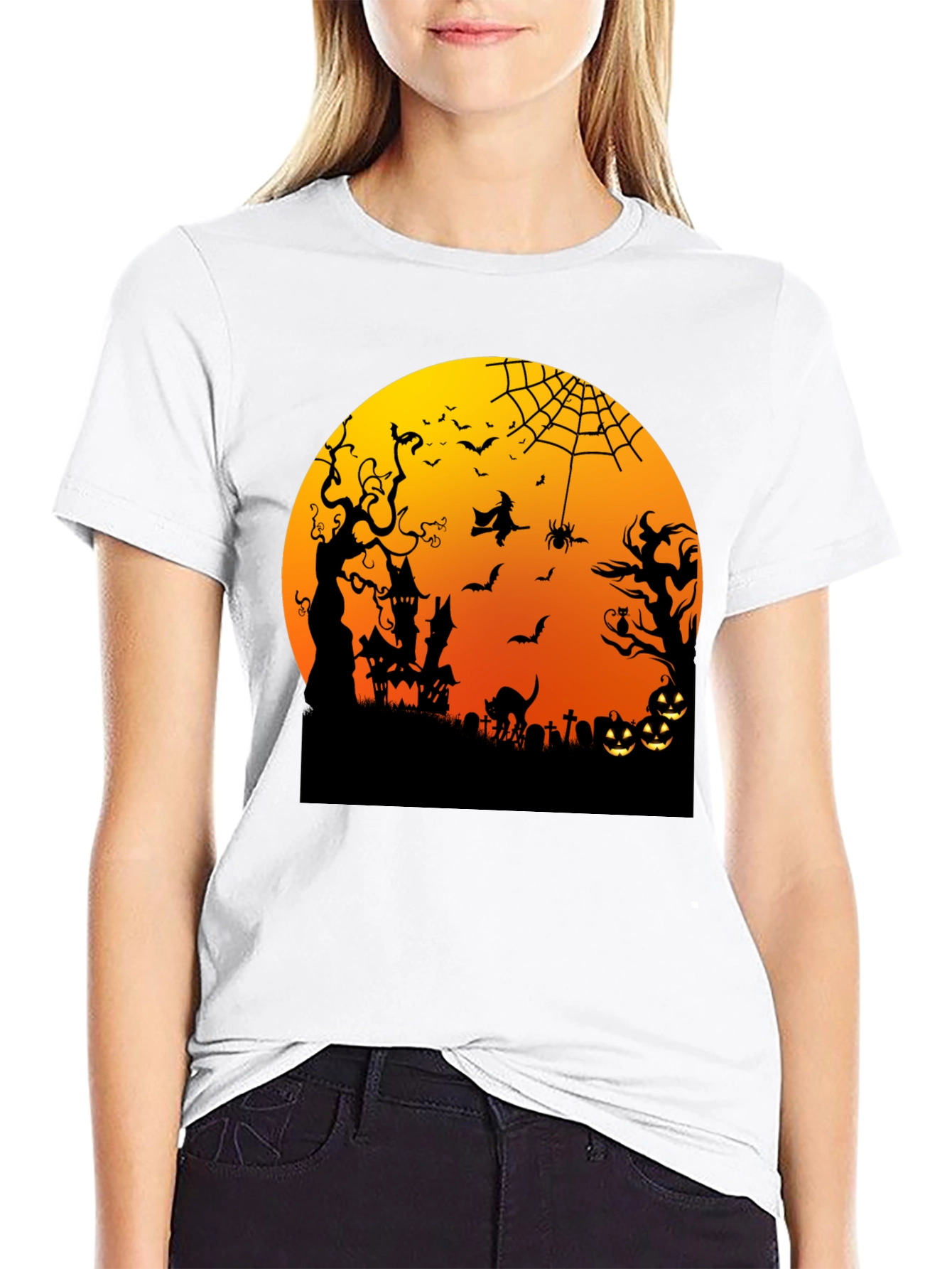 Halloween T-Shirt Spooky Night Scene