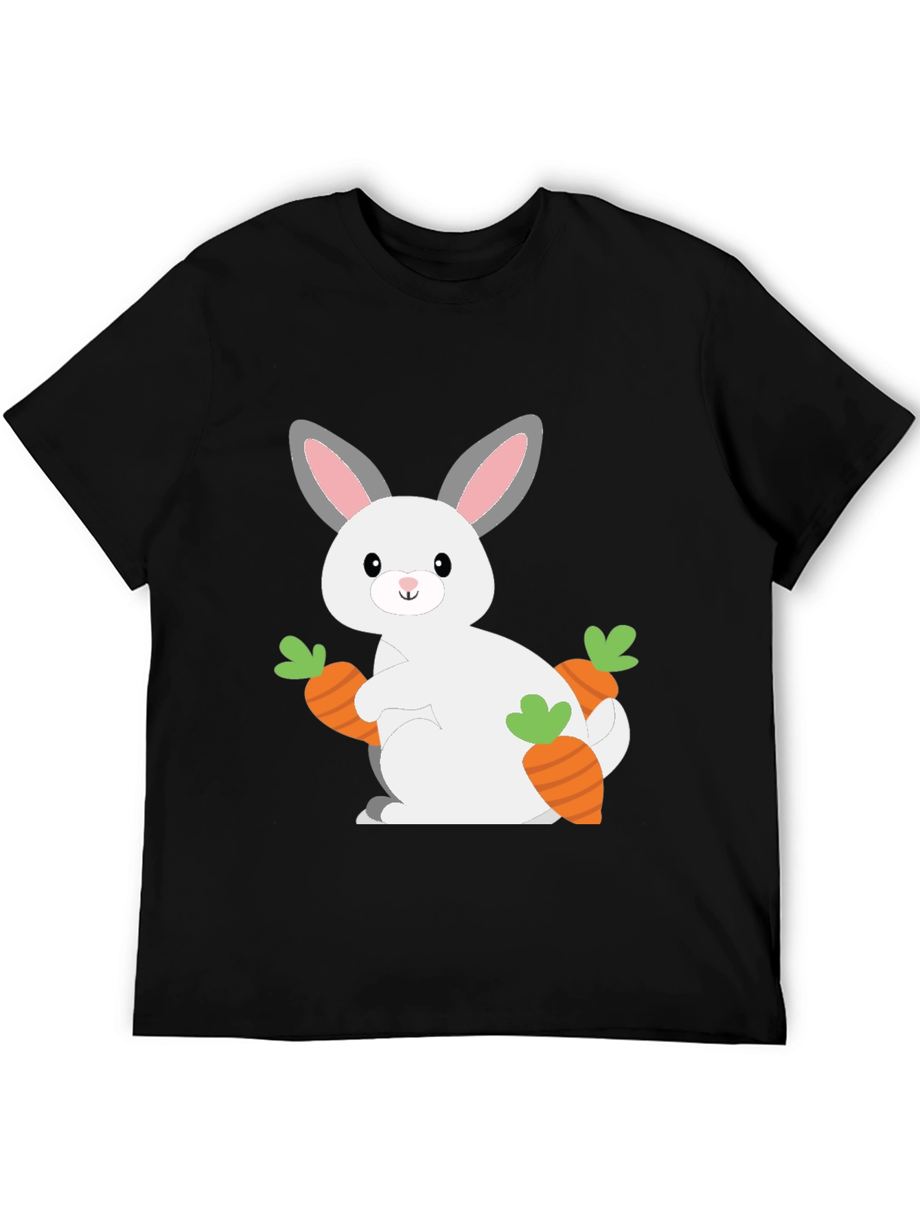 Cute Bunny & Carrots Graphic Tee - Easter Shirt