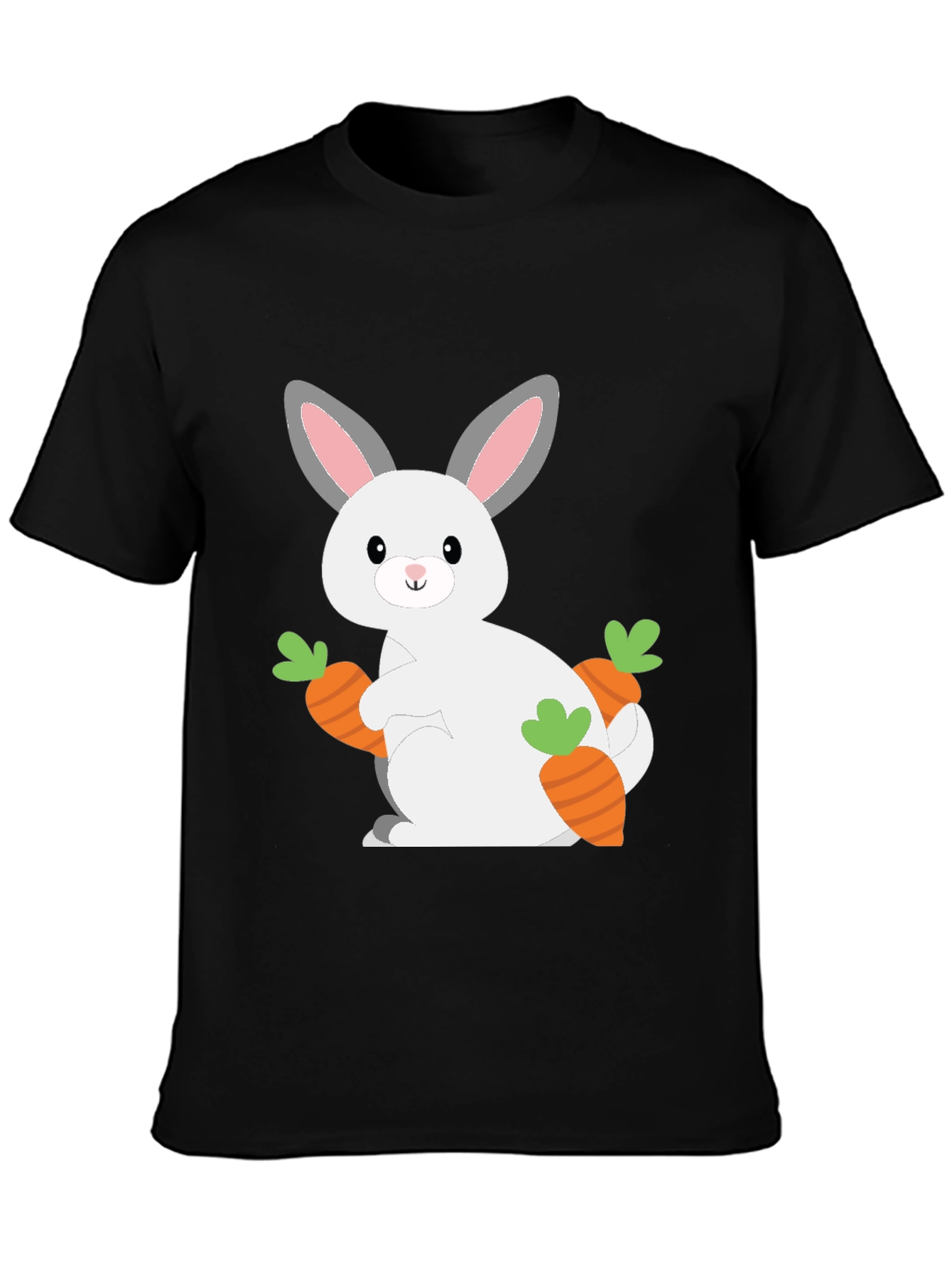 Cute Bunny & Carrots Graphic Tee - Easter Shirt