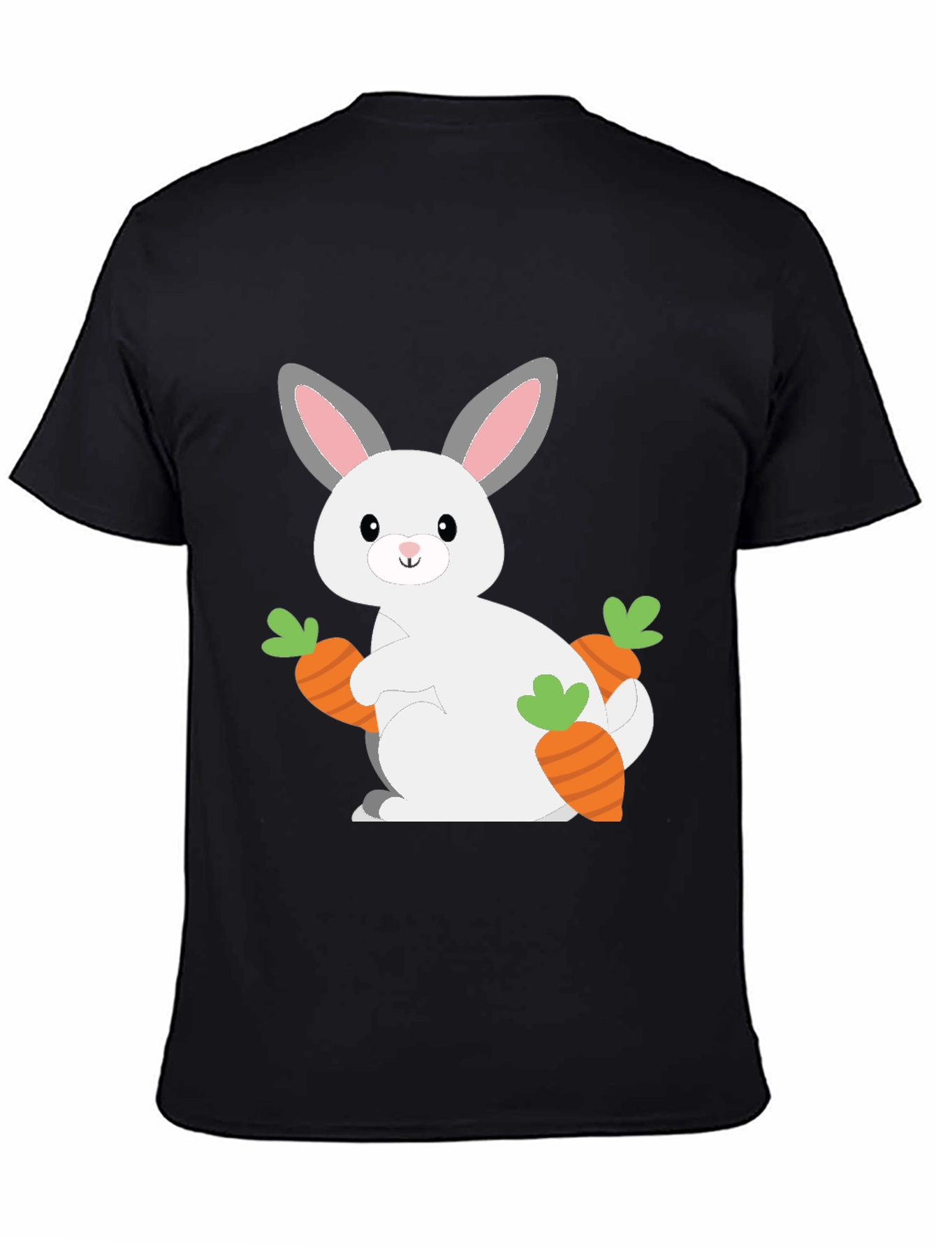 Cute Bunny & Carrots Graphic Tee - Easter Shirt