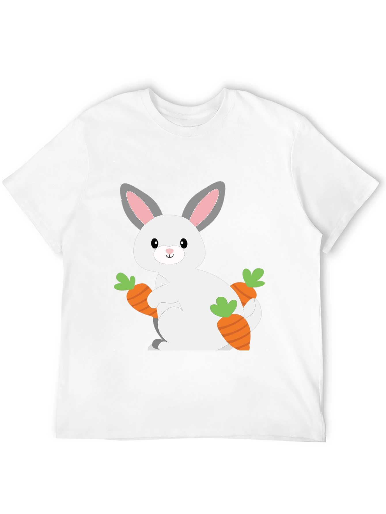 Cute Bunny & Carrots Graphic Tee - Easter Shirt