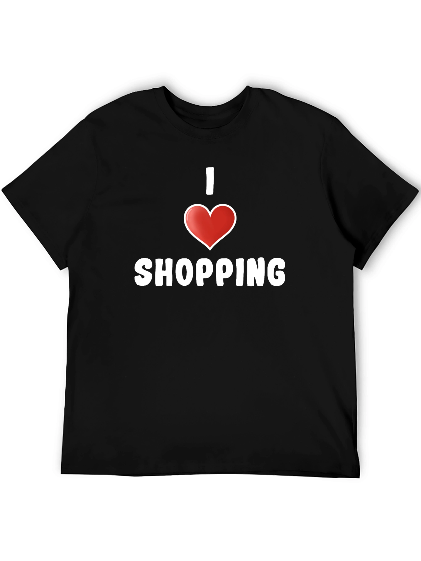 I Love Shopping Black T-Shirt