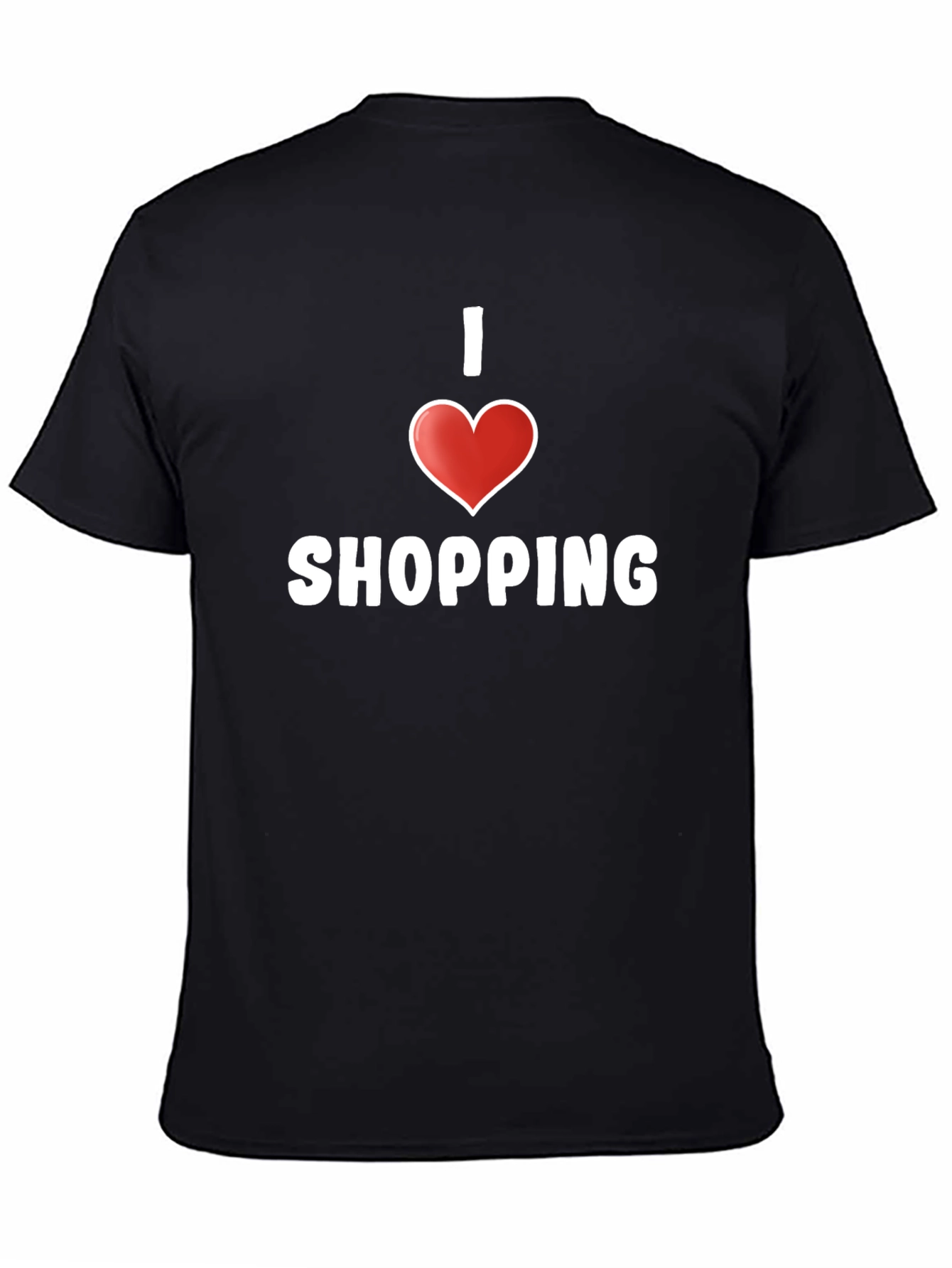 I Love Shopping Black T-Shirt