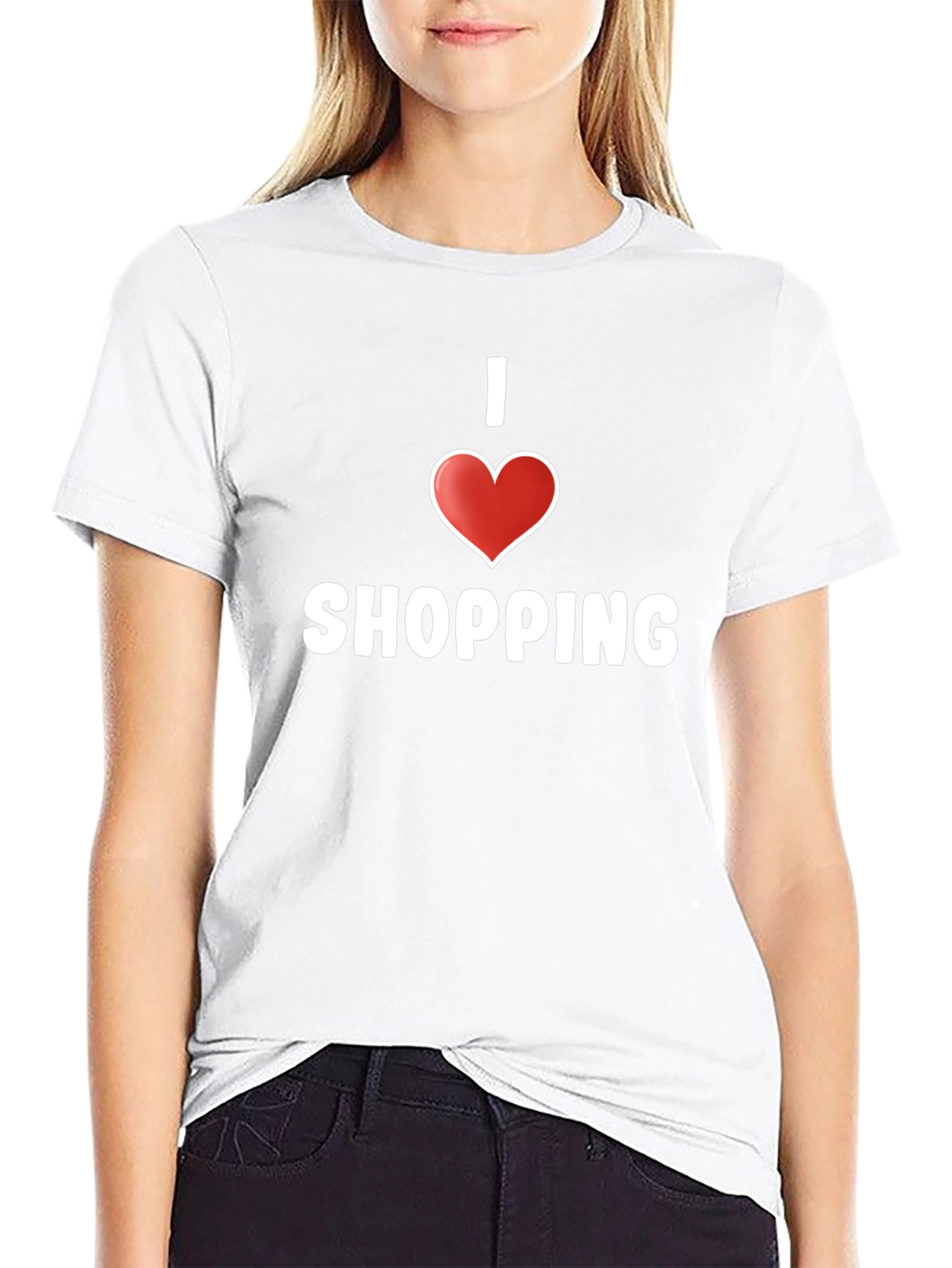 I Love Shopping Black T-Shirt