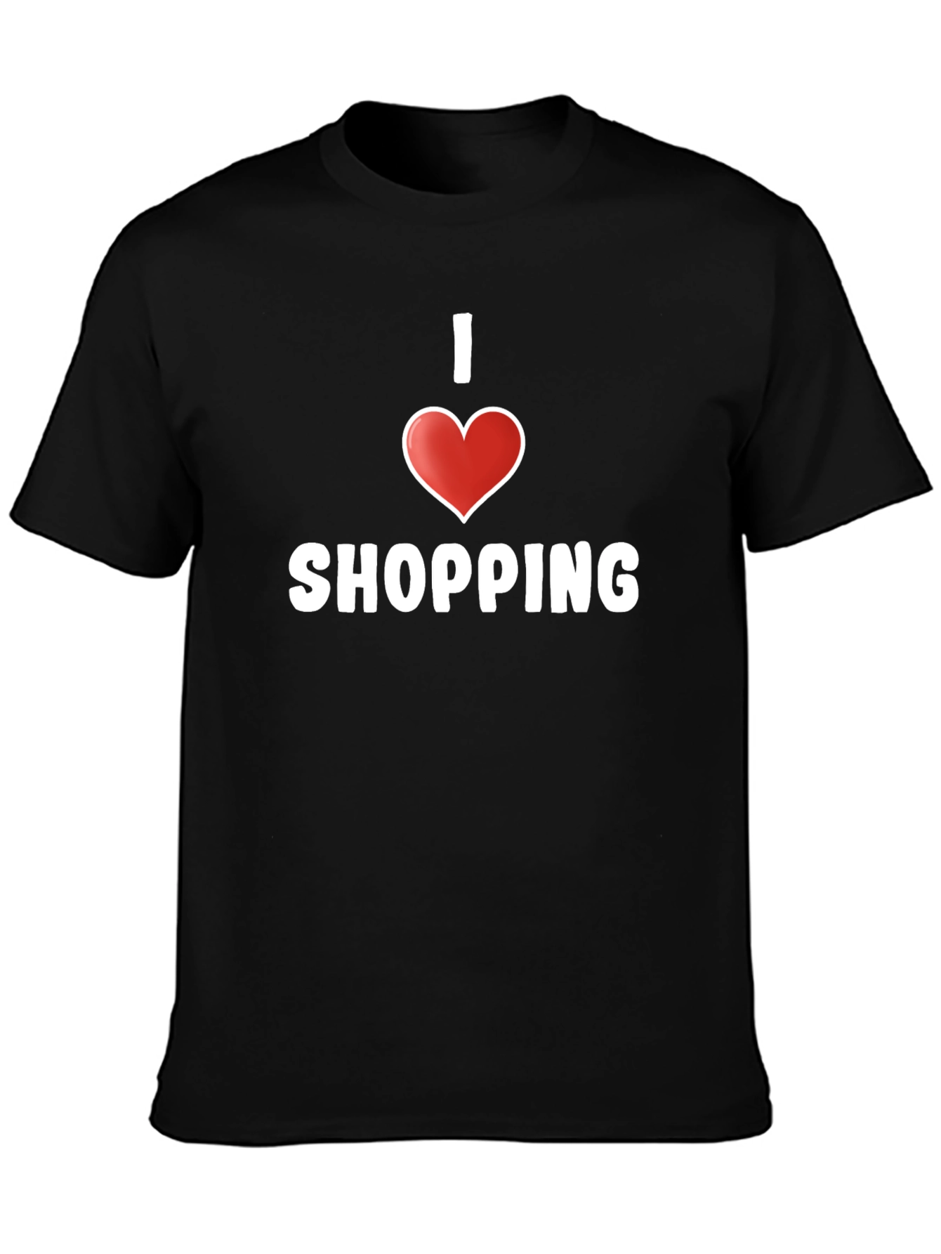 I Love Shopping Black T-Shirt