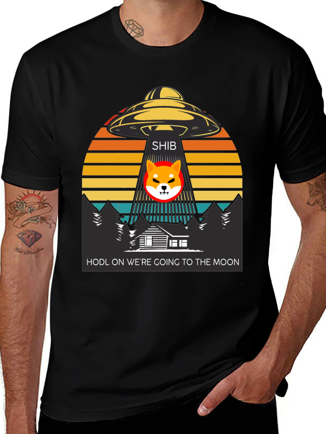 Shiba Inu UFO T-Shirt - HODL to the Moon!