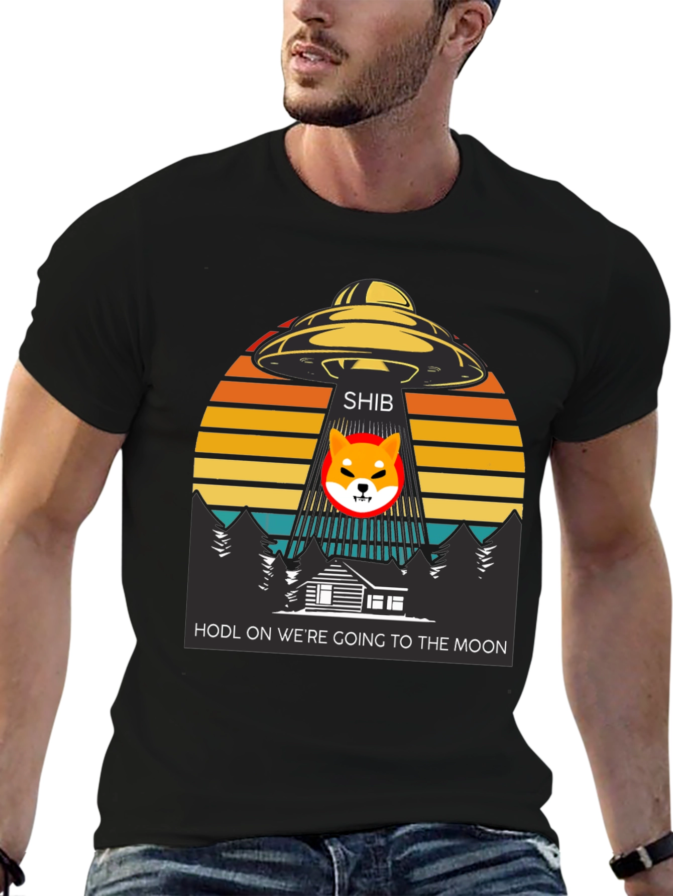 Shiba Inu UFO T-Shirt - HODL to the Moon!