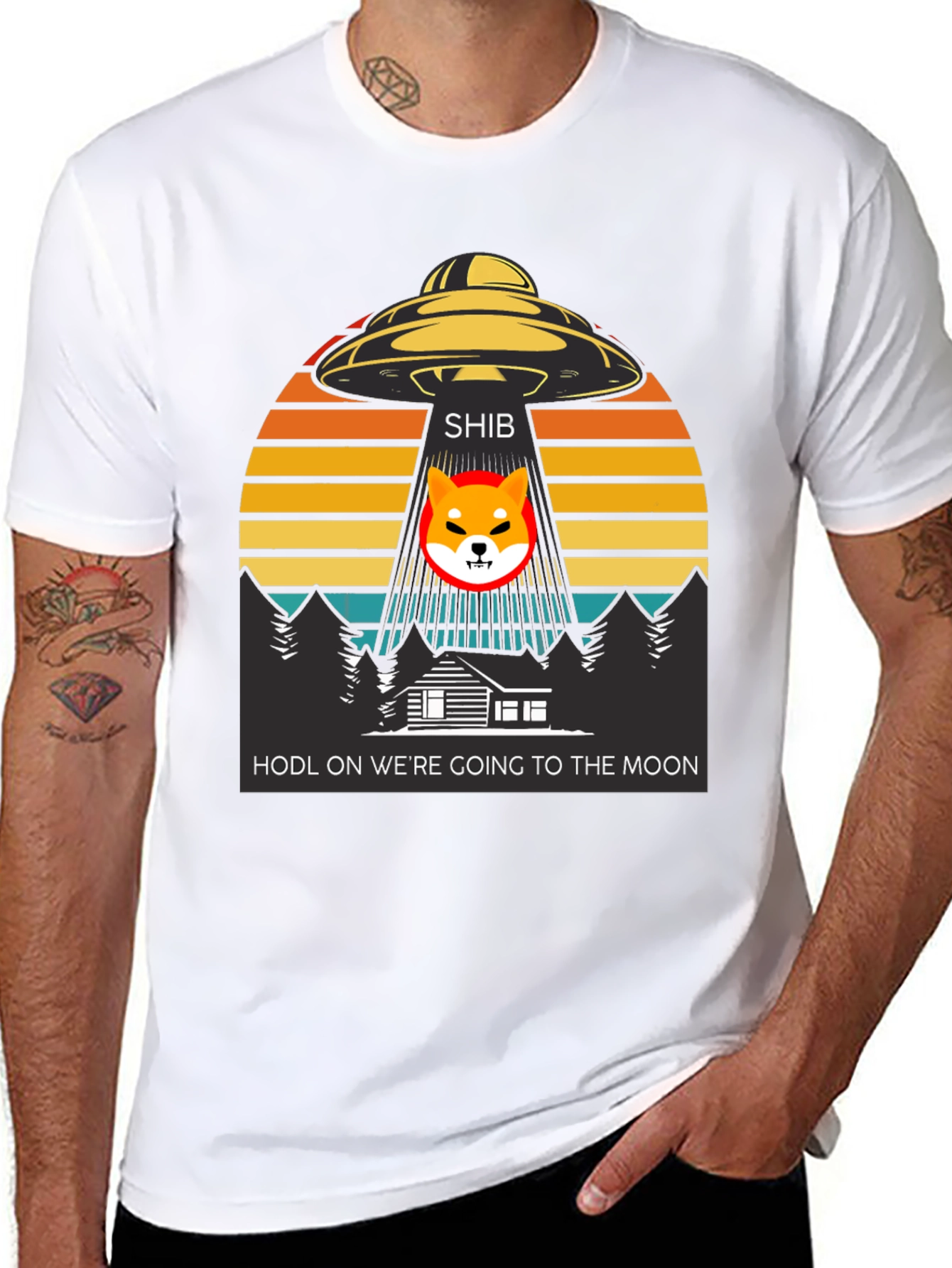 Shiba Inu UFO T-Shirt - HODL to the Moon!