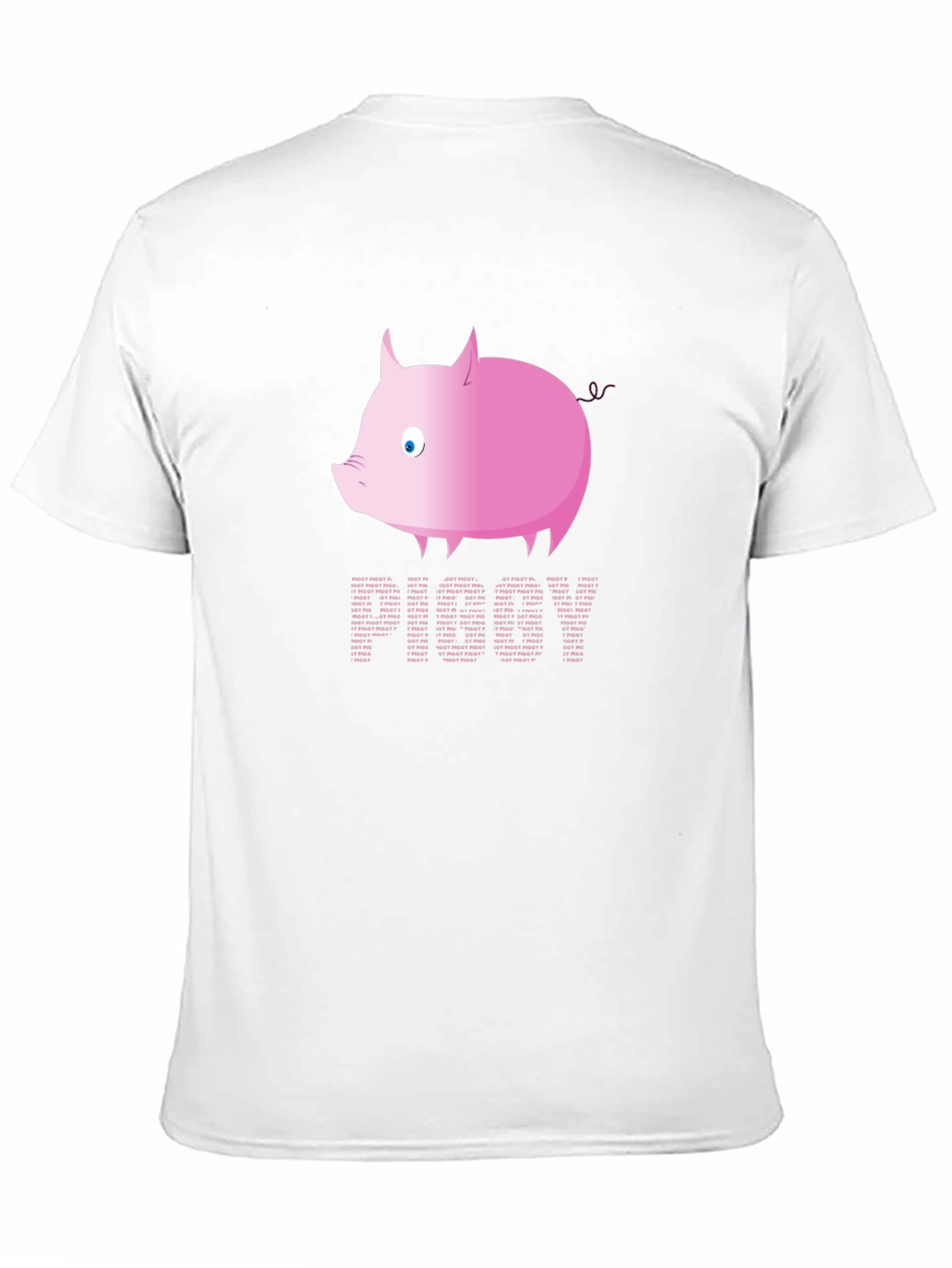 Pink Pig Text T-Shirt - Fun Graphic Tee
