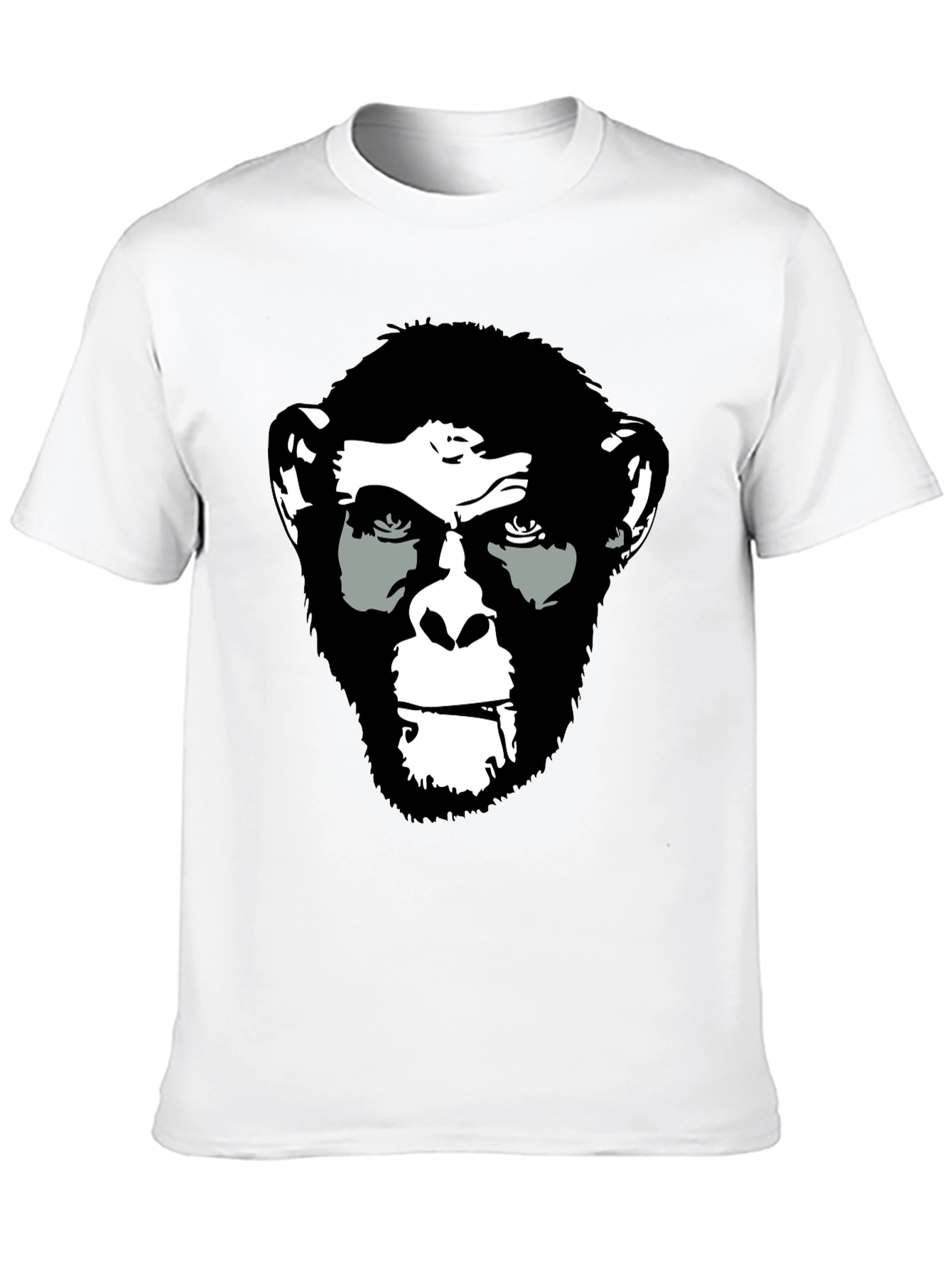 Ape Face Graphic Print Black T-Shirt