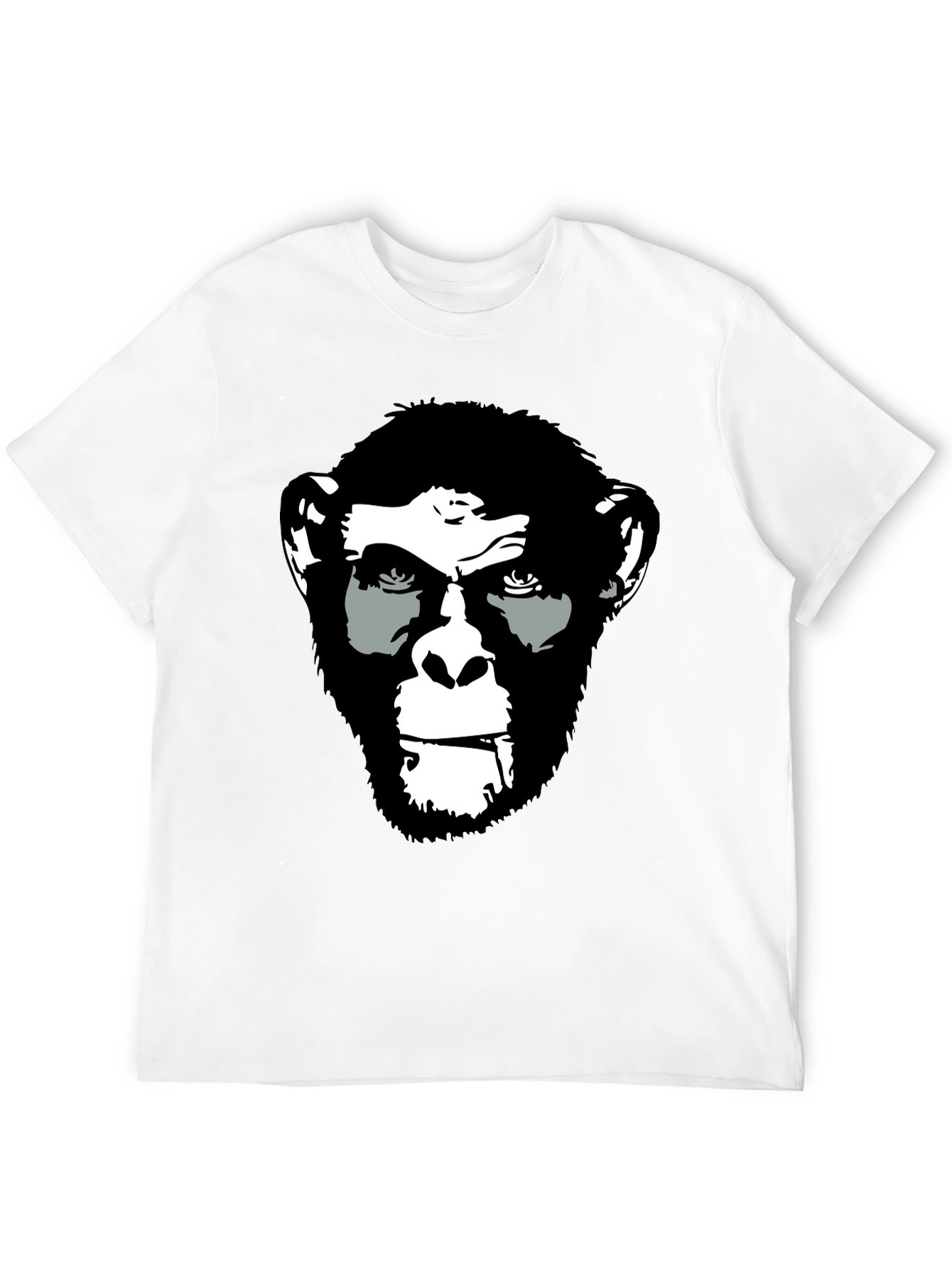 Ape Face Graphic Print Black T-Shirt
