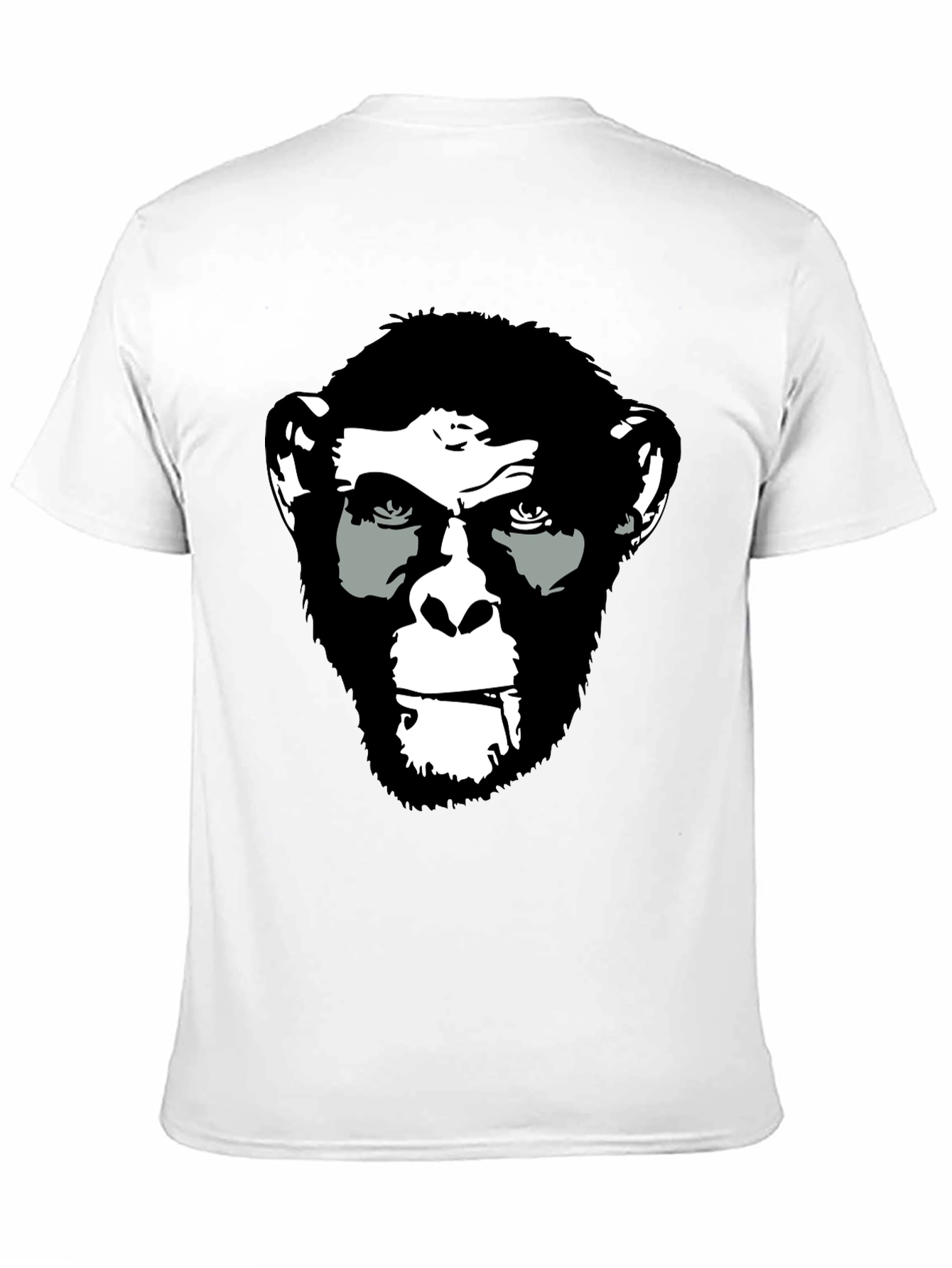 Ape Face Graphic Print Black T-Shirt
