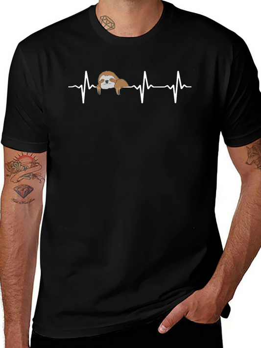 Sloth Heartbeat Graphic T-Shirt - Unisex