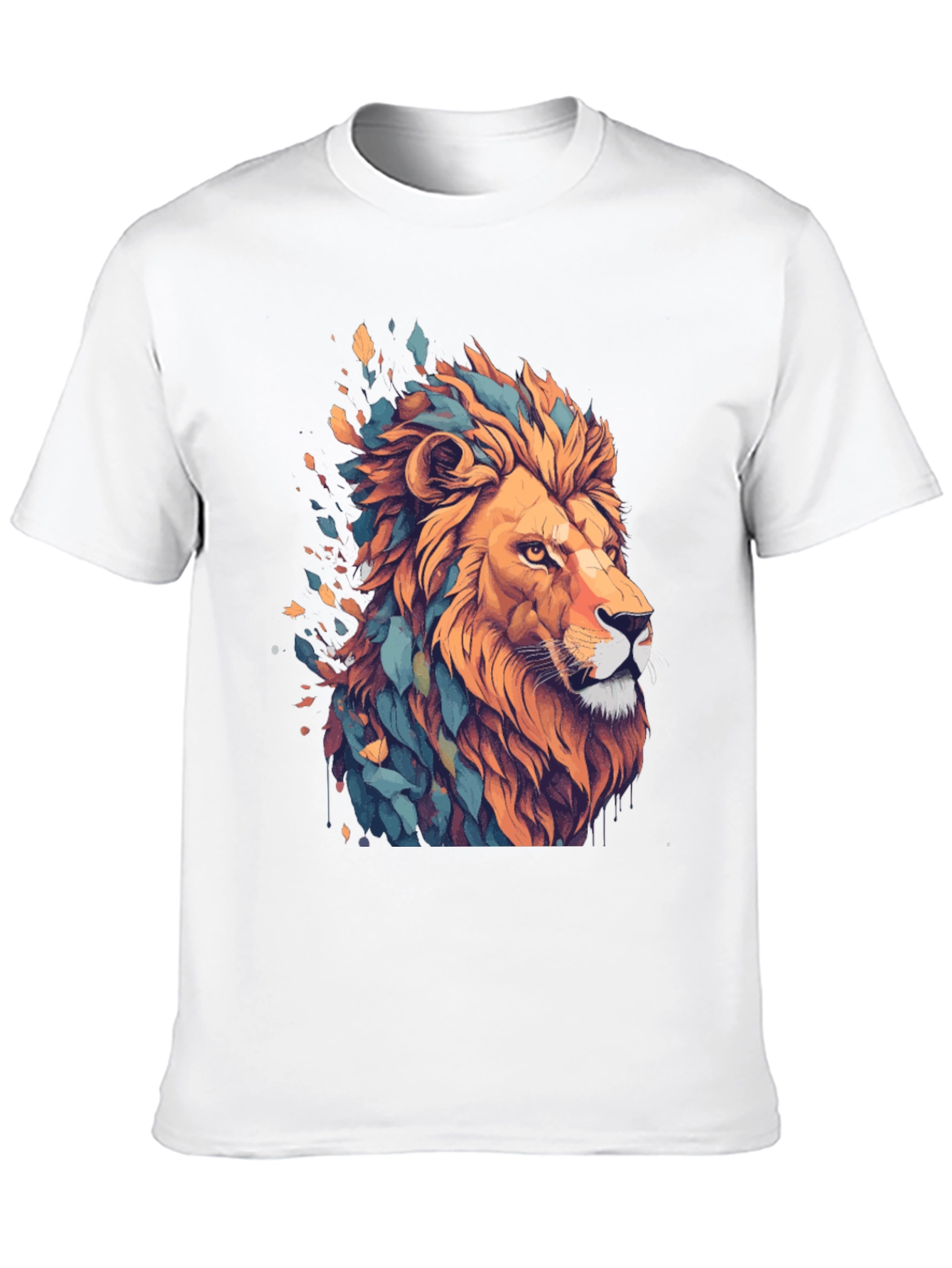 Lion Graphic Tee - Stylish Mens Black T-Shirt
