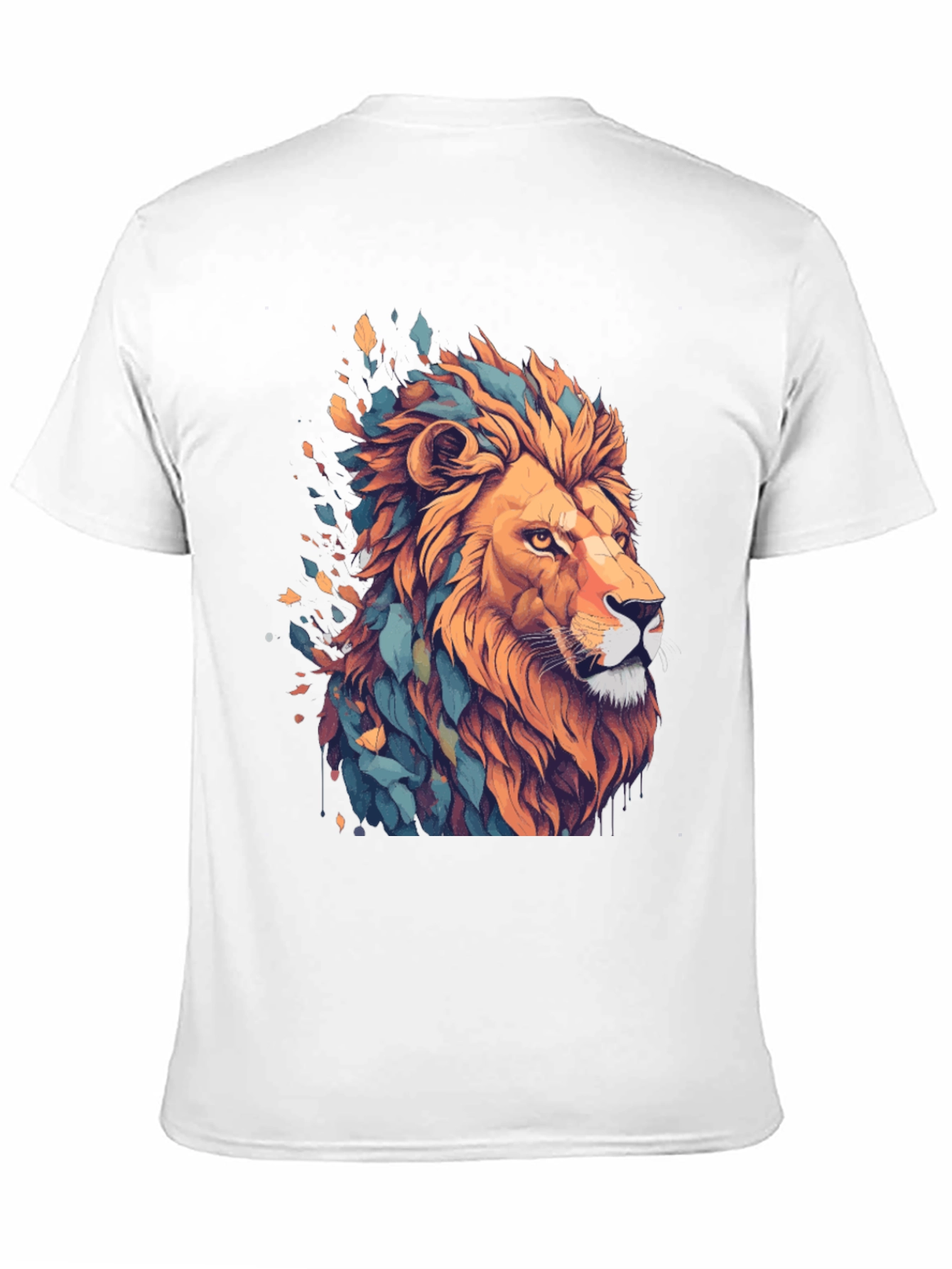 Lion Graphic Tee - Stylish Mens Black T-Shirt