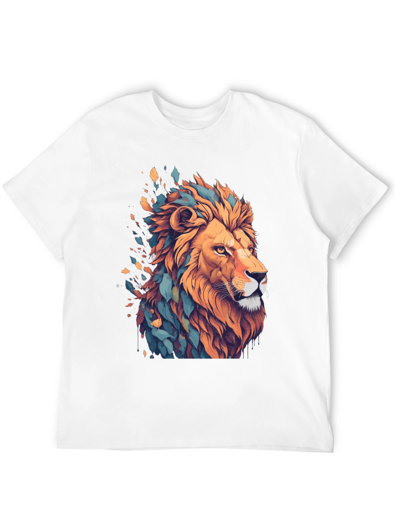 Lion Graphic Tee - Stylish Mens Black T-Shirt