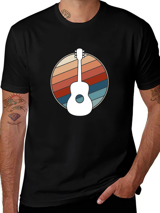Retro Guitar T-Shirt - Vintage Music Lover Tee