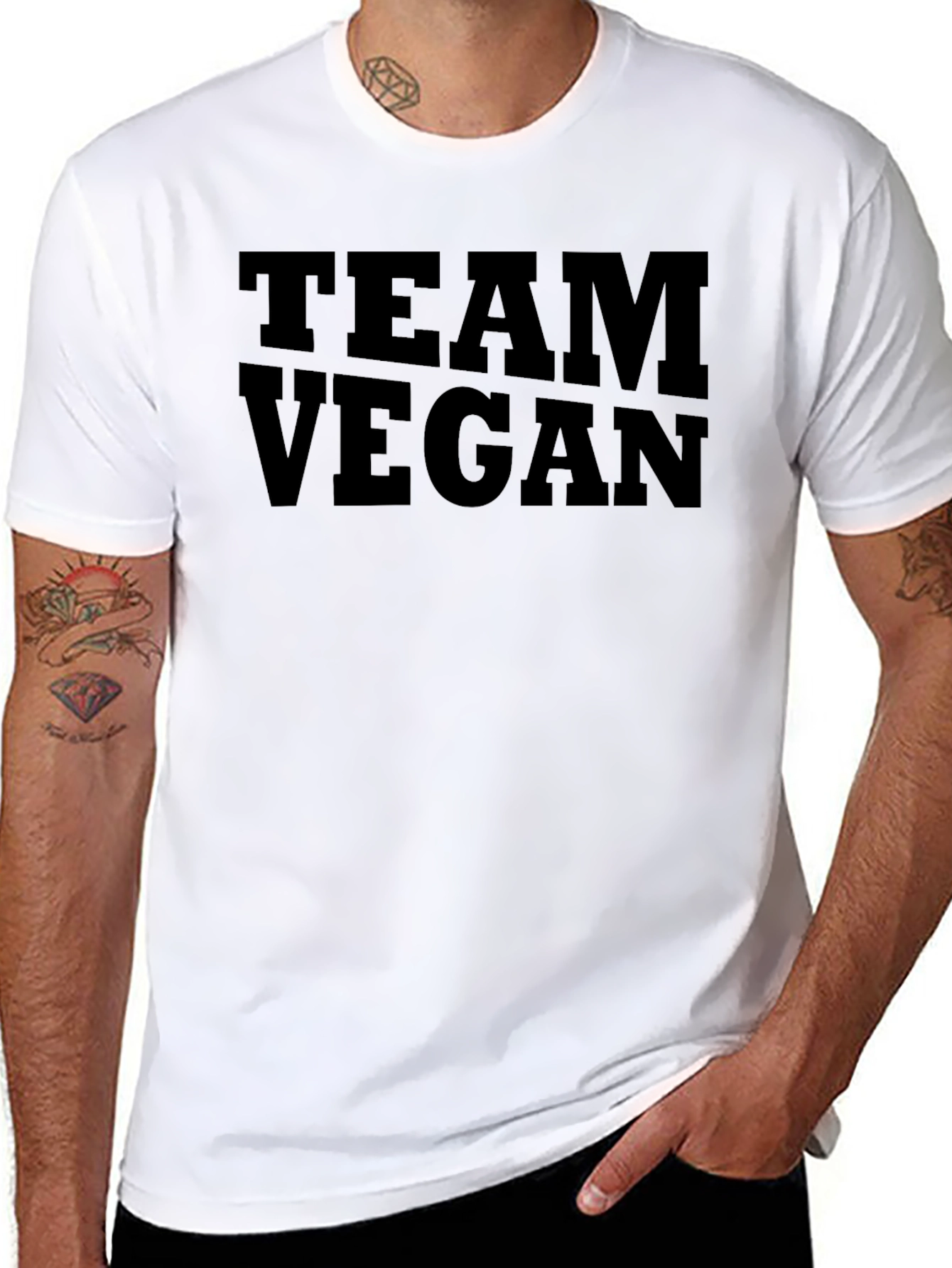 Team Vegan Graphic T-Shirt - Black Veganism Tee