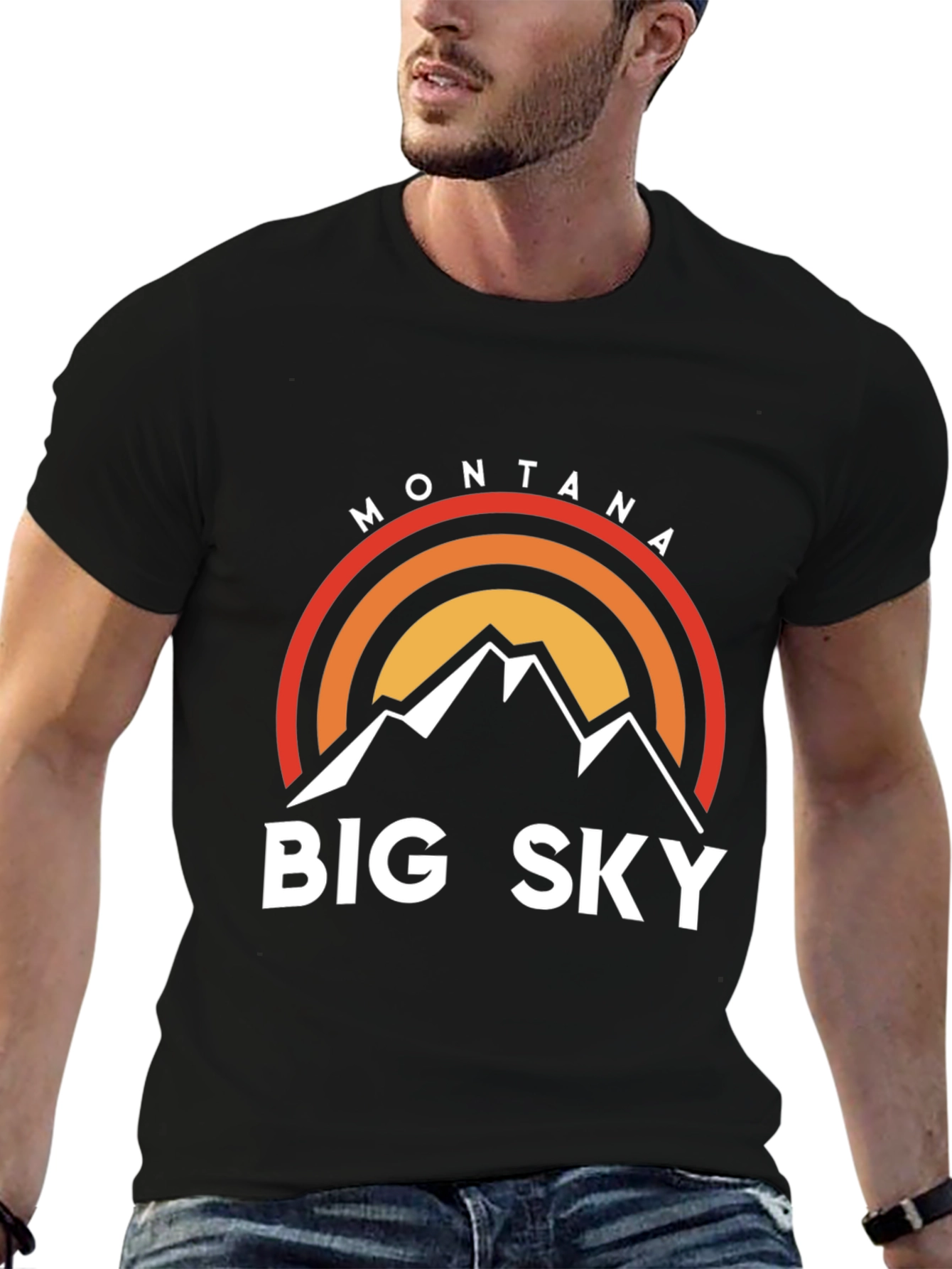 Montana Big Sky T-Shirt - Black Graphic Tee