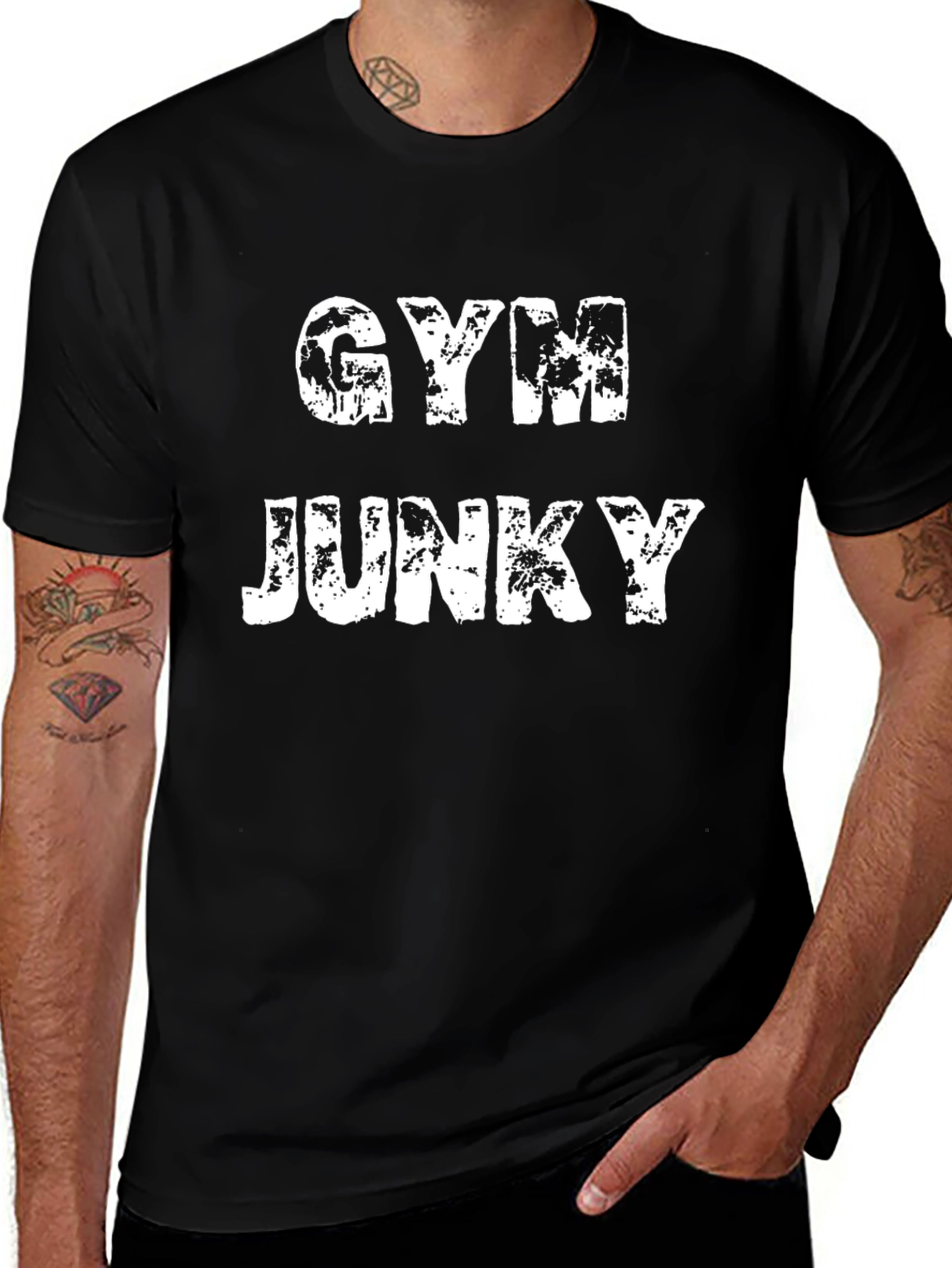 Gym Junky Black T-Shirt - Workout Apparel