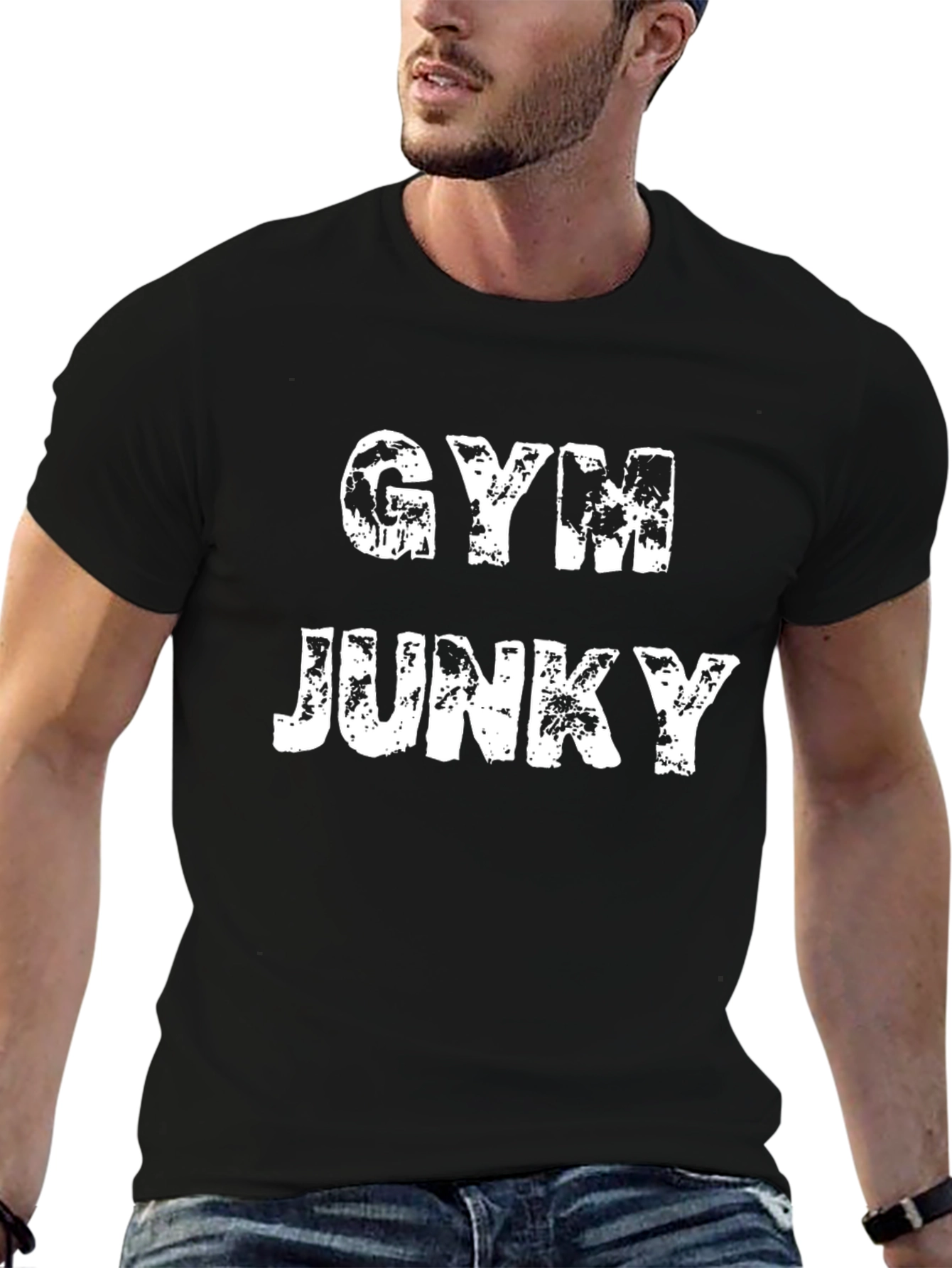 Gym Junky Black T-Shirt - Workout Apparel