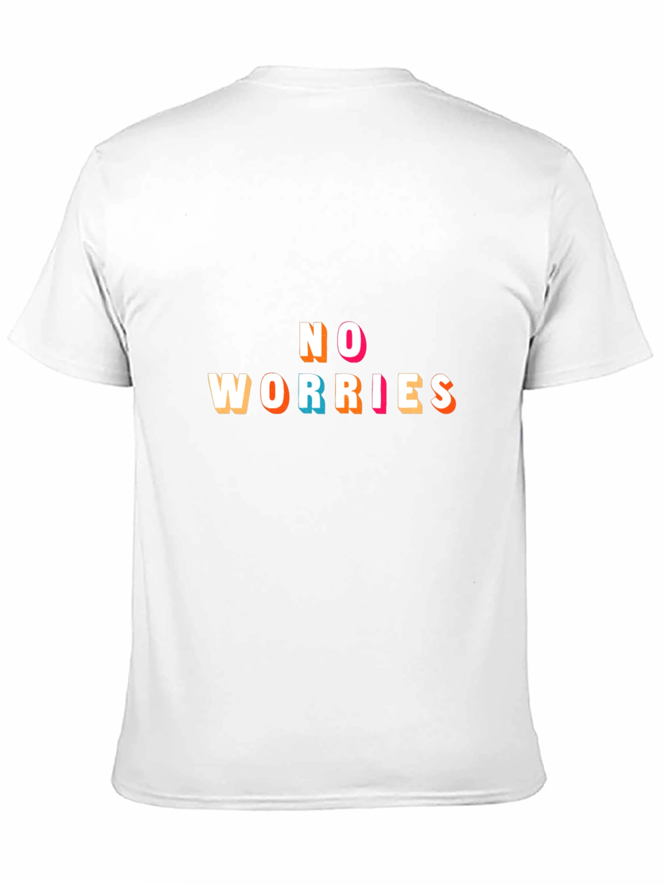 No Worries Graphic Print Black T-Shirt