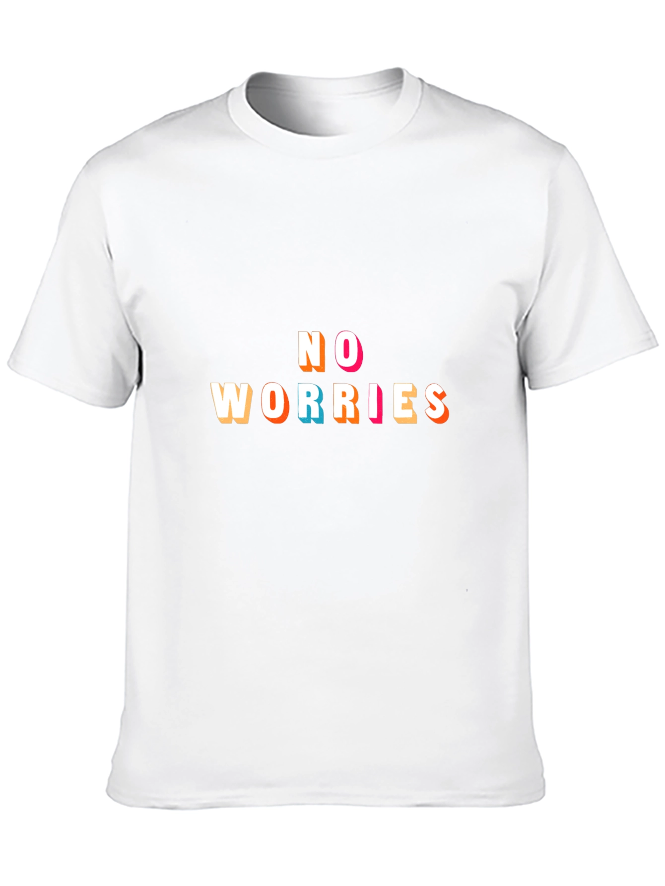 No Worries Graphic Print Black T-Shirt