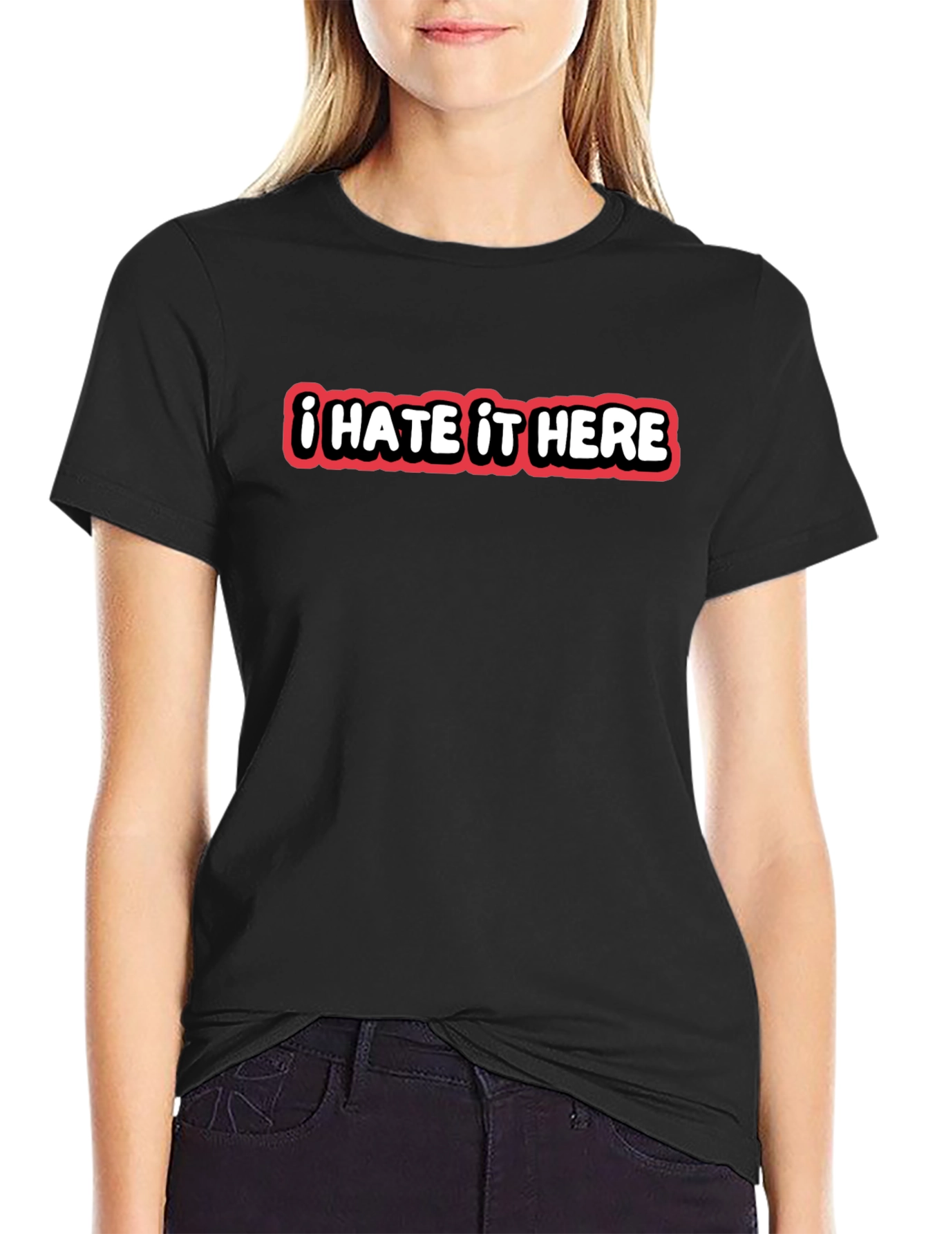 I Hate It Here Black Graphic Tee