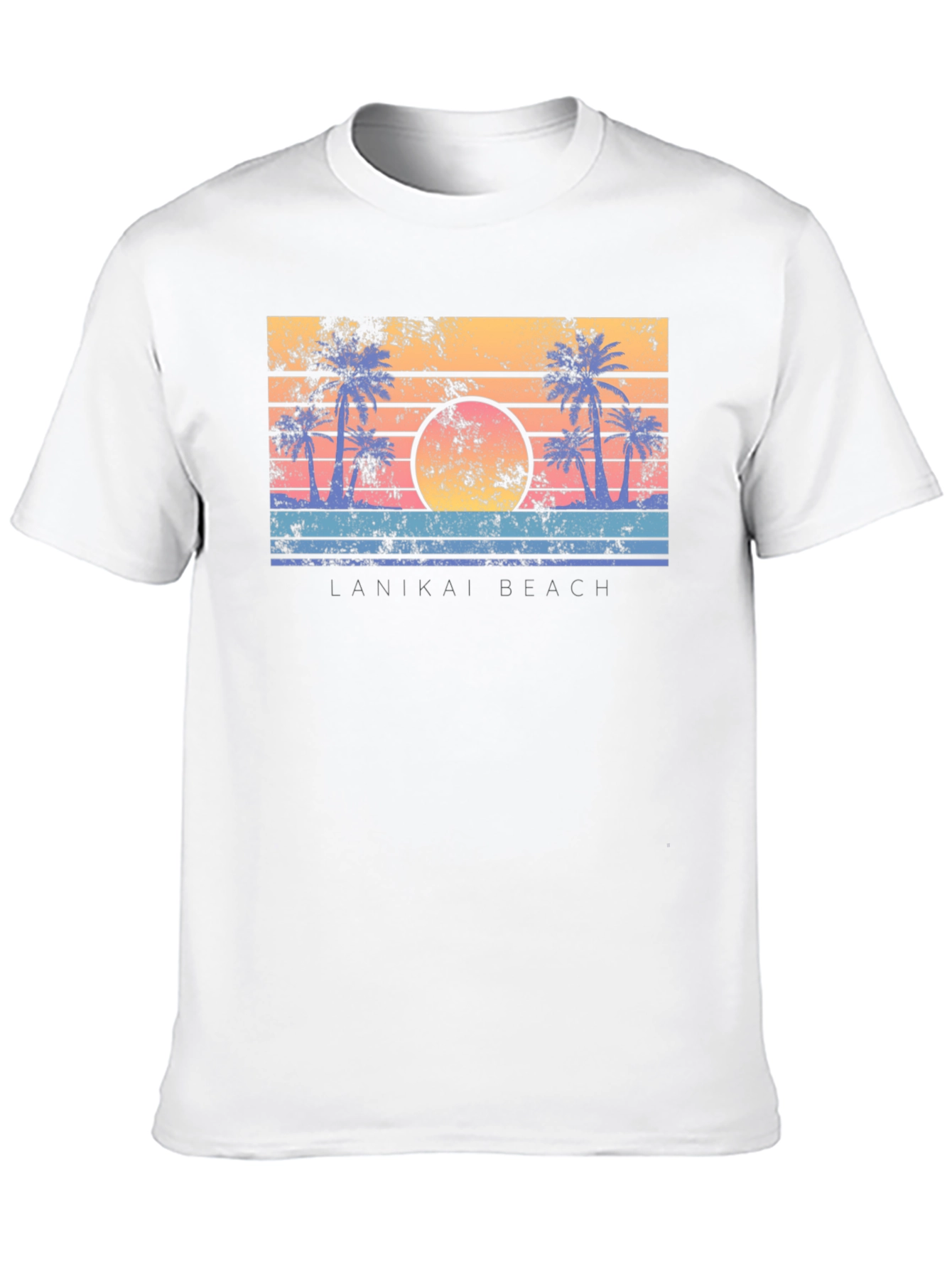 Lanikai Beach Retro Sunset T-Shirt