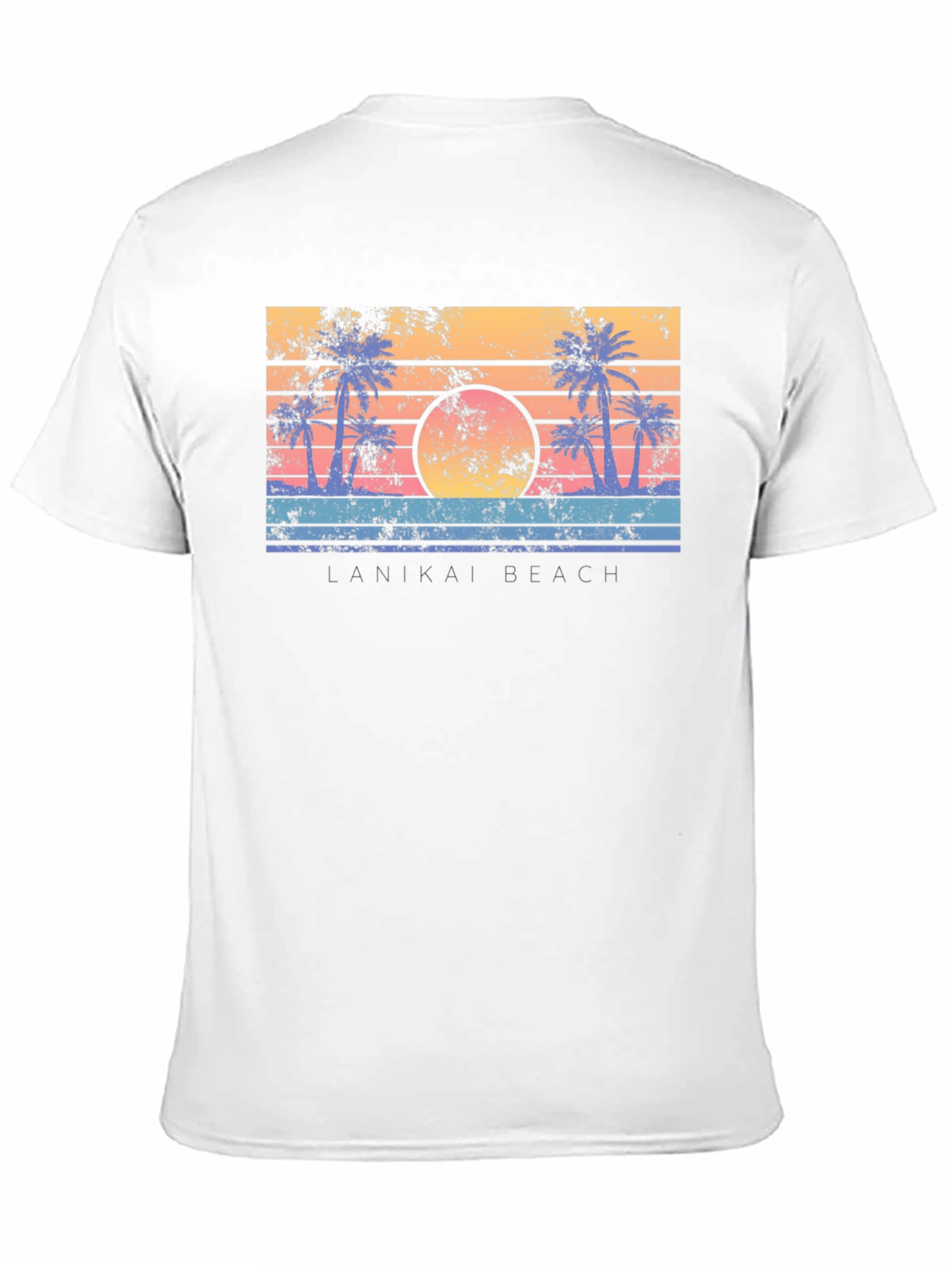 Lanikai Beach Retro Sunset T-Shirt