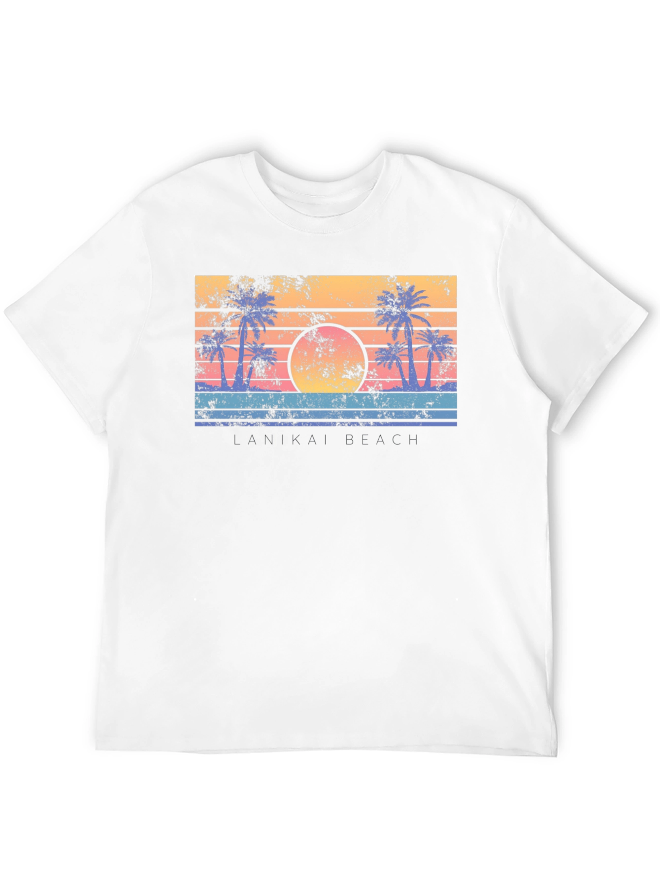 Lanikai Beach Retro Sunset T-Shirt