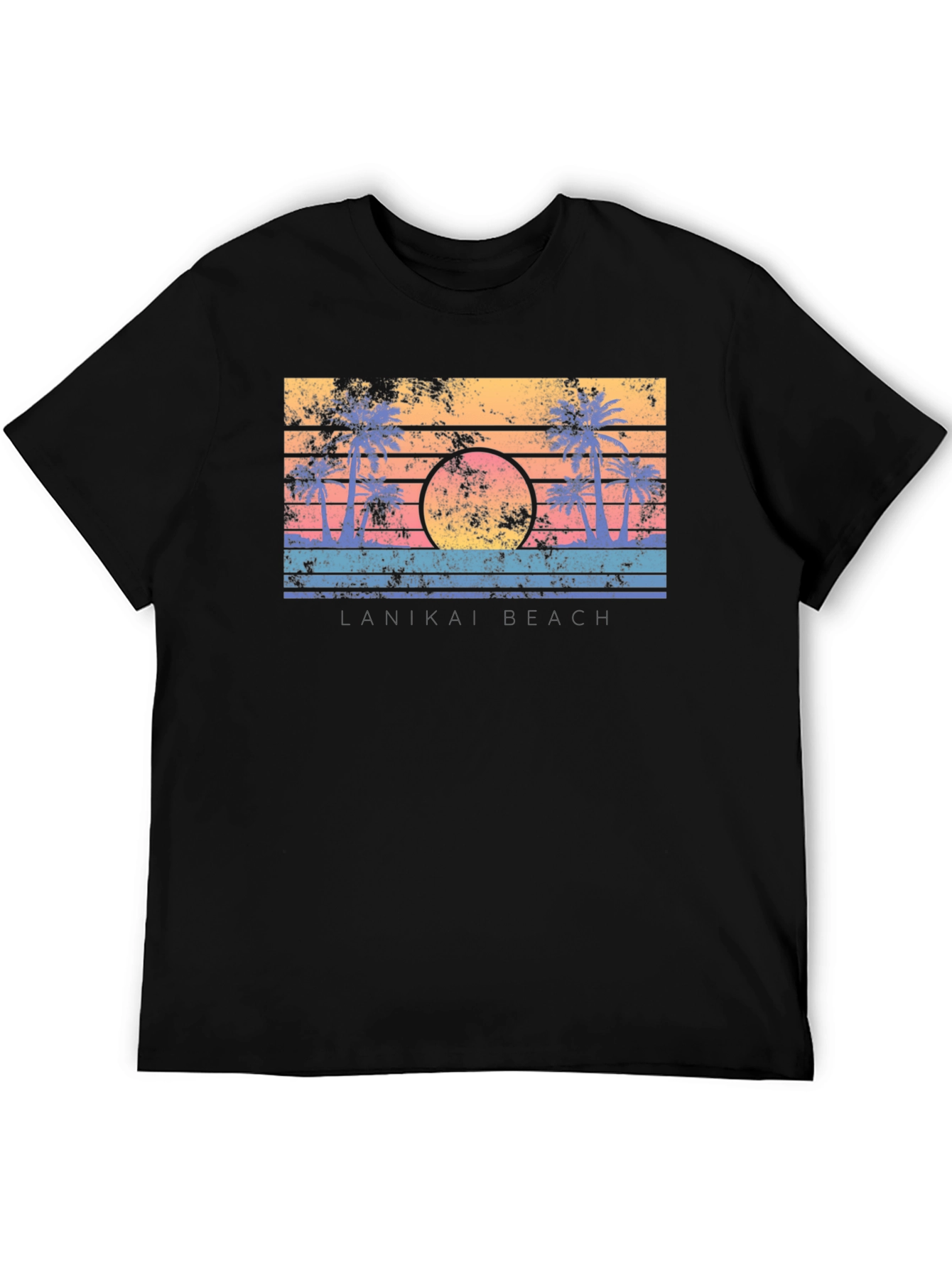 Lanikai Beach Retro Sunset T-Shirt