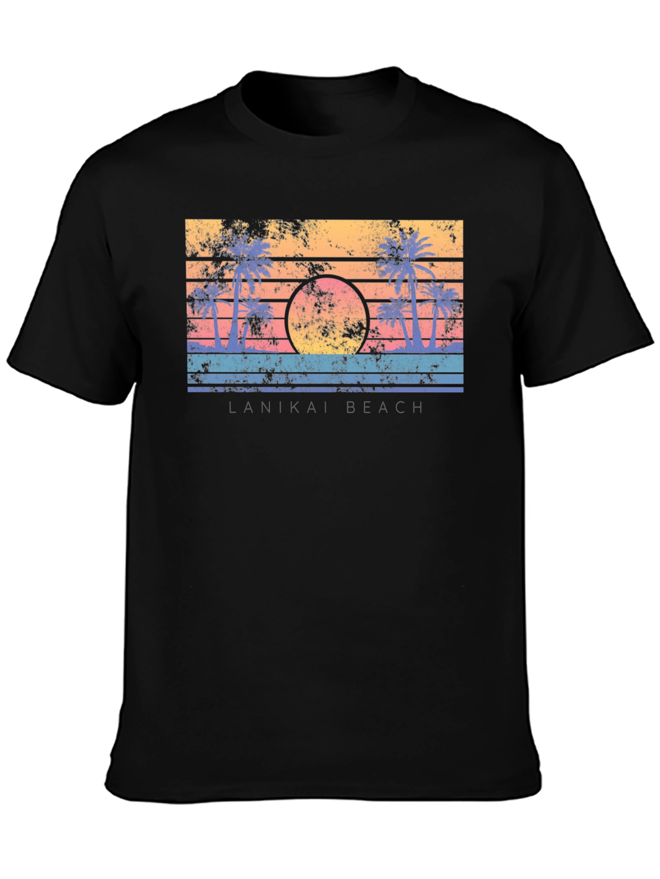 Lanikai Beach Retro Sunset T-Shirt