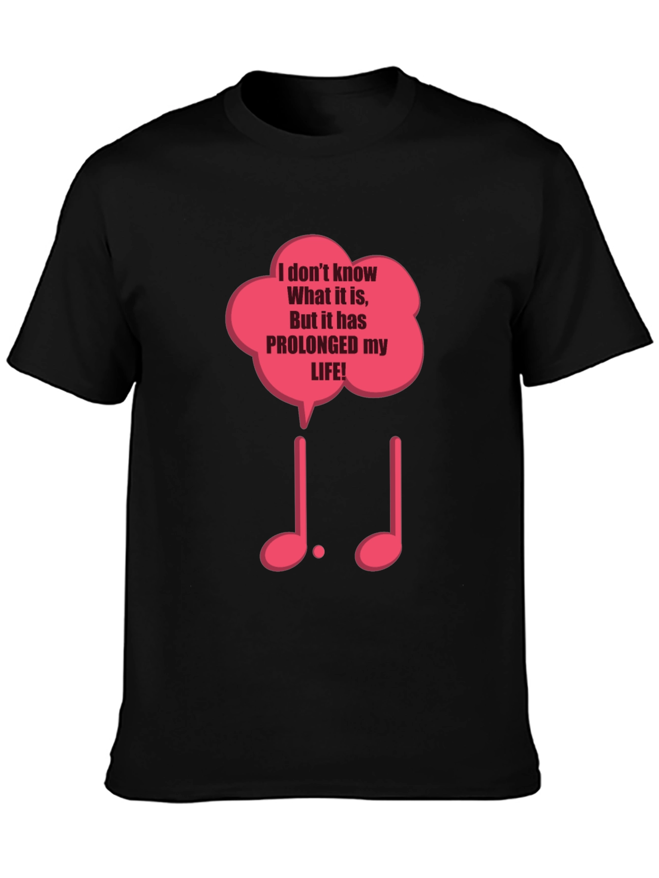 Prolonged Life Music Notes Graphic Tee