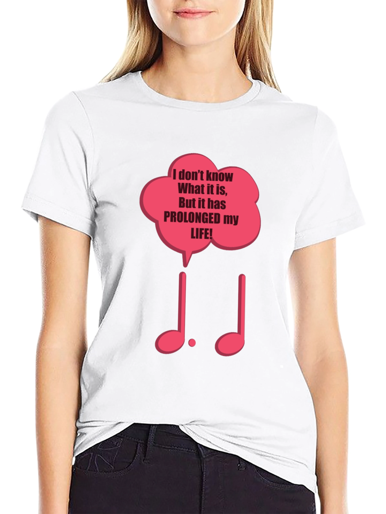 Prolonged Life Music Notes Graphic Tee