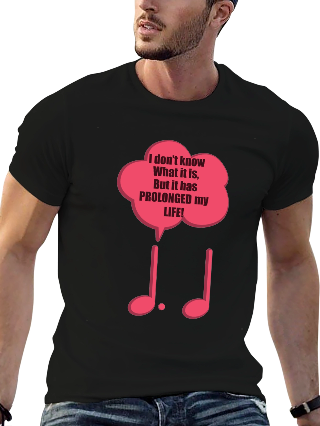 Prolonged Life Music Notes Graphic Tee