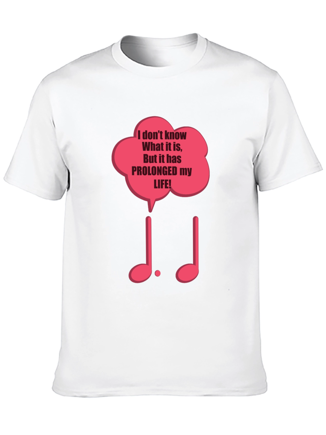 Prolonged Life Music Notes Graphic Tee