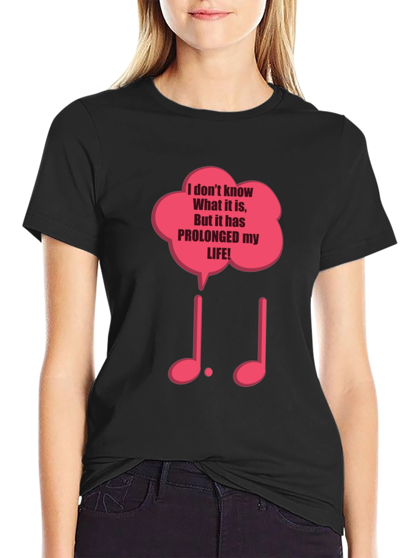 Prolonged Life Music Notes Graphic Tee
