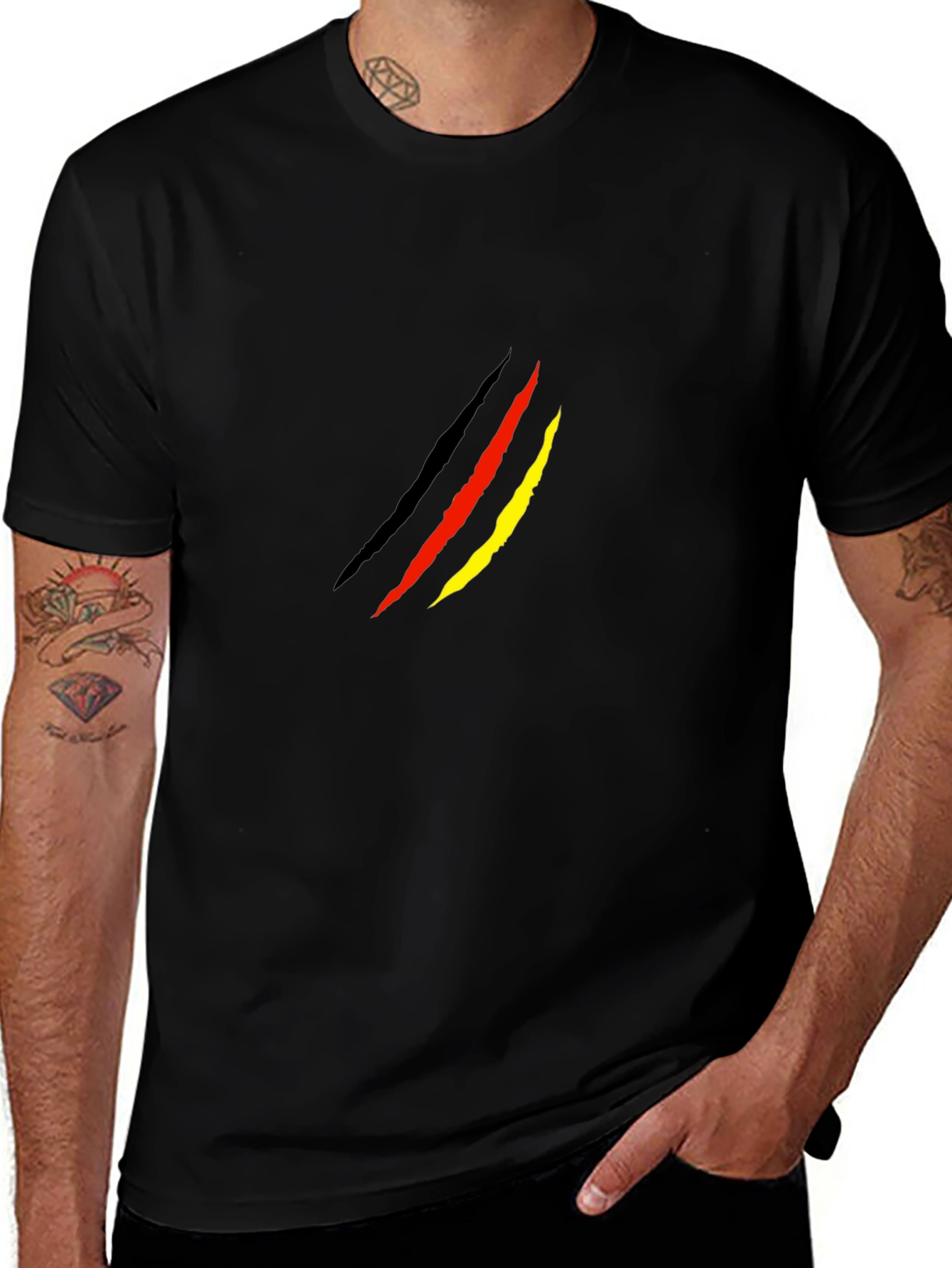Black T-Shirt with Germany Claw Design