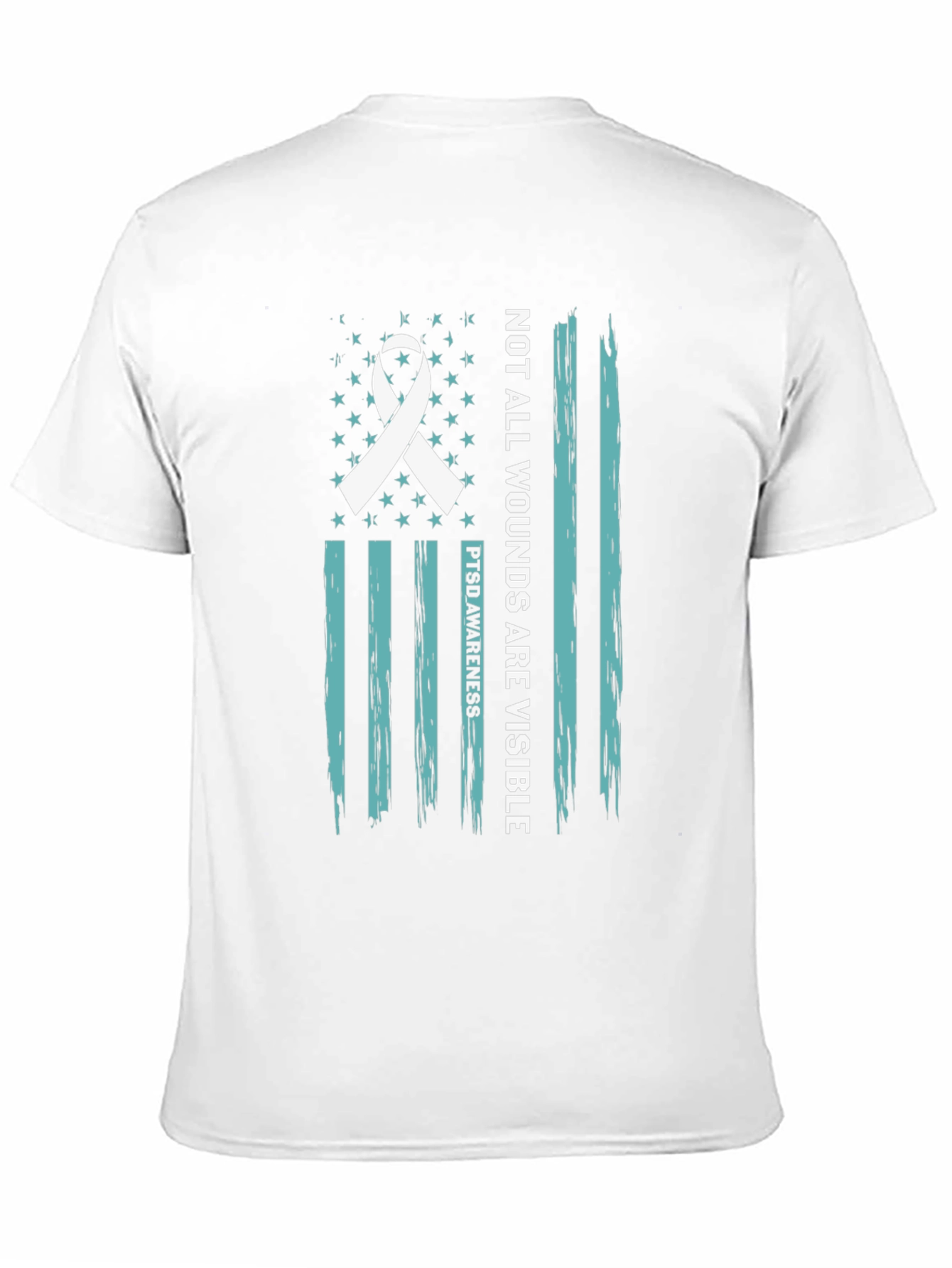 PTSD Awareness Flag T-Shirt - Not All Wounds Visible