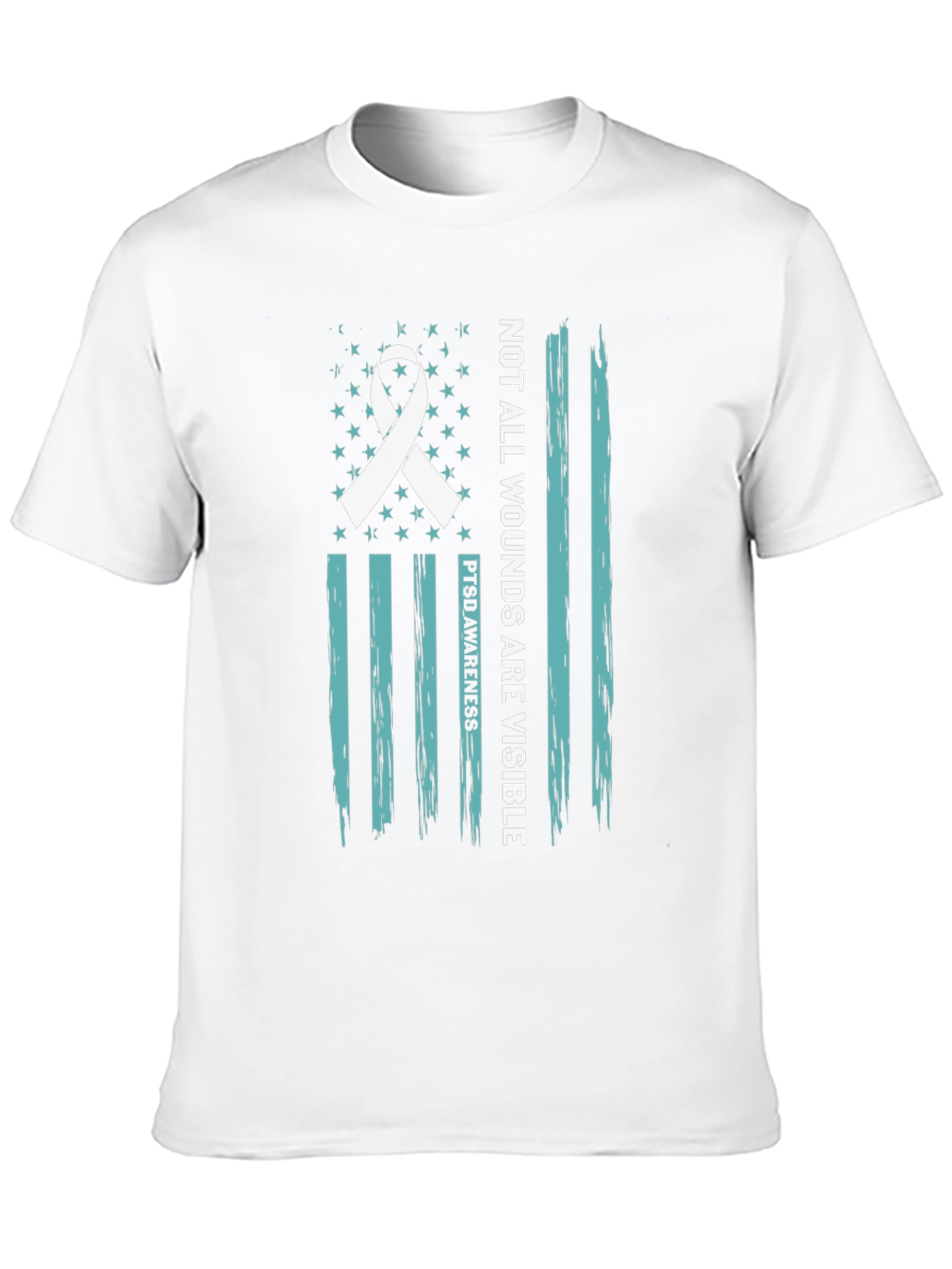 PTSD Awareness Flag T-Shirt - Not All Wounds Visible