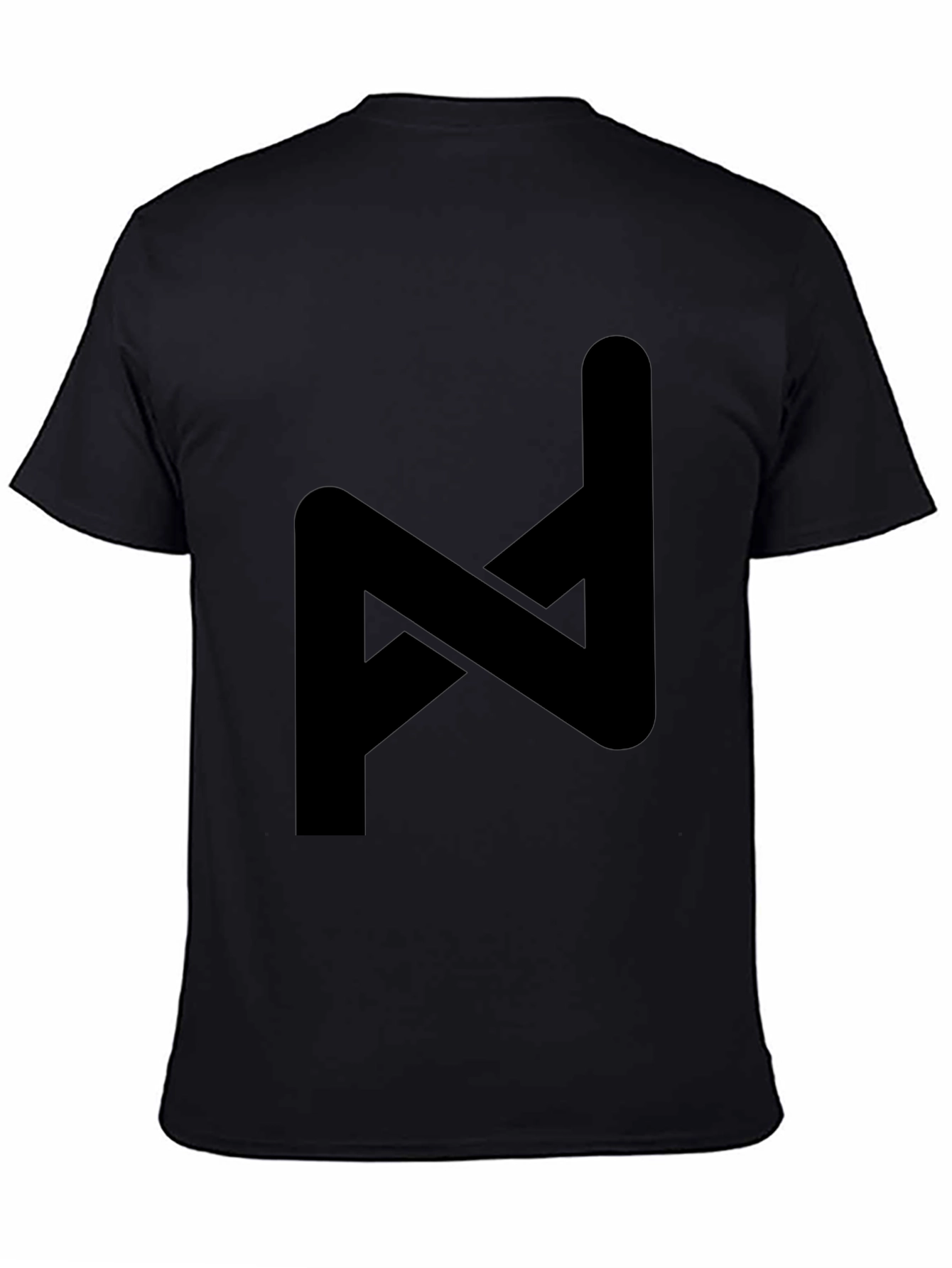 Modern Geometric Black Graphic Tee - Stylish Casual Wear
