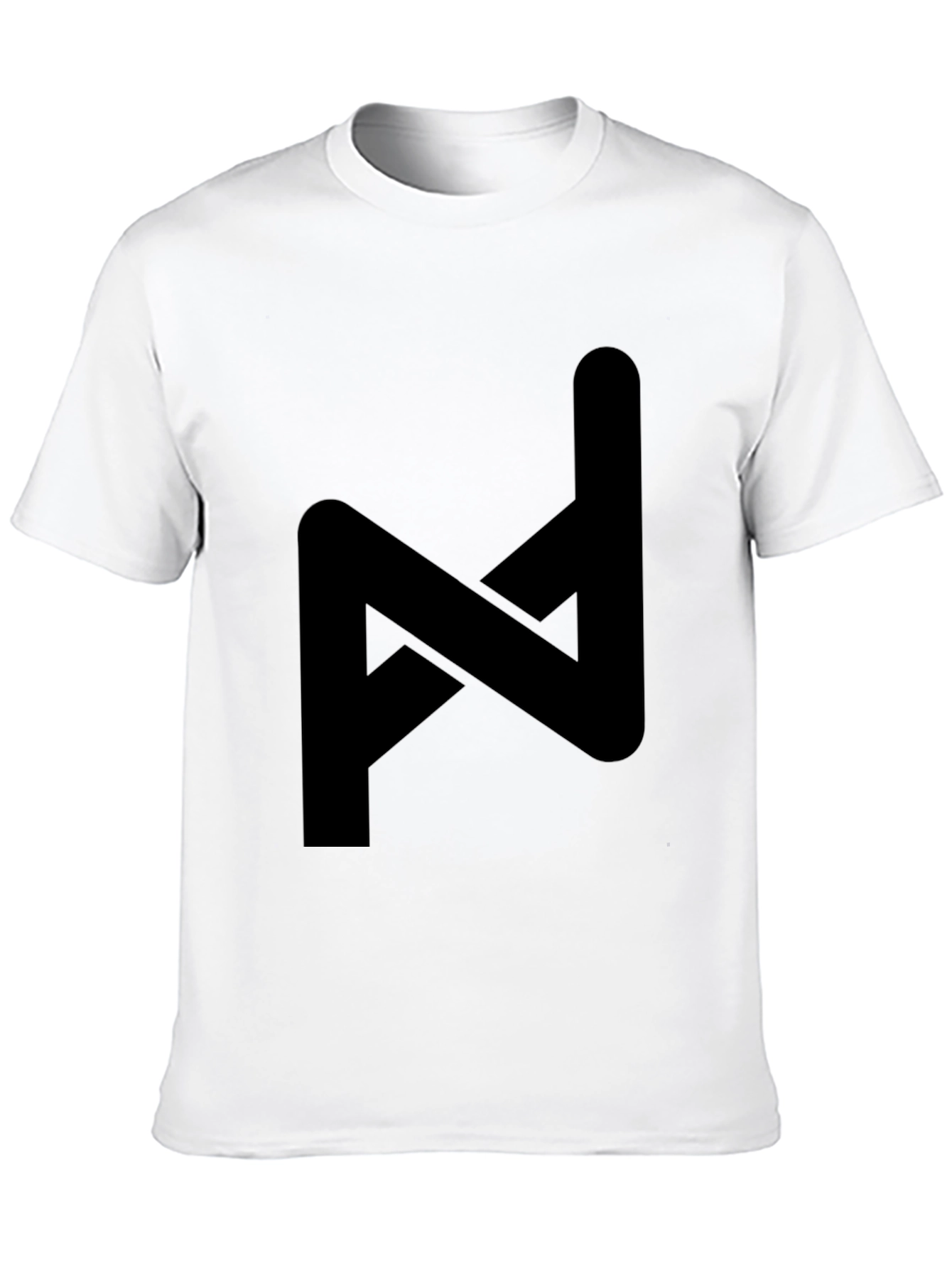 Modern Geometric Black Graphic Tee - Stylish Casual Wear