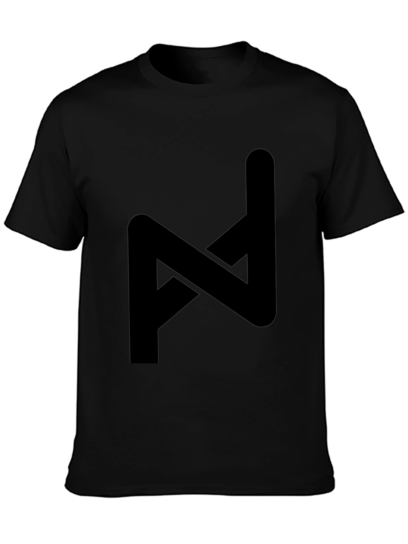 Modern Geometric Black Graphic Tee - Stylish Casual Wear