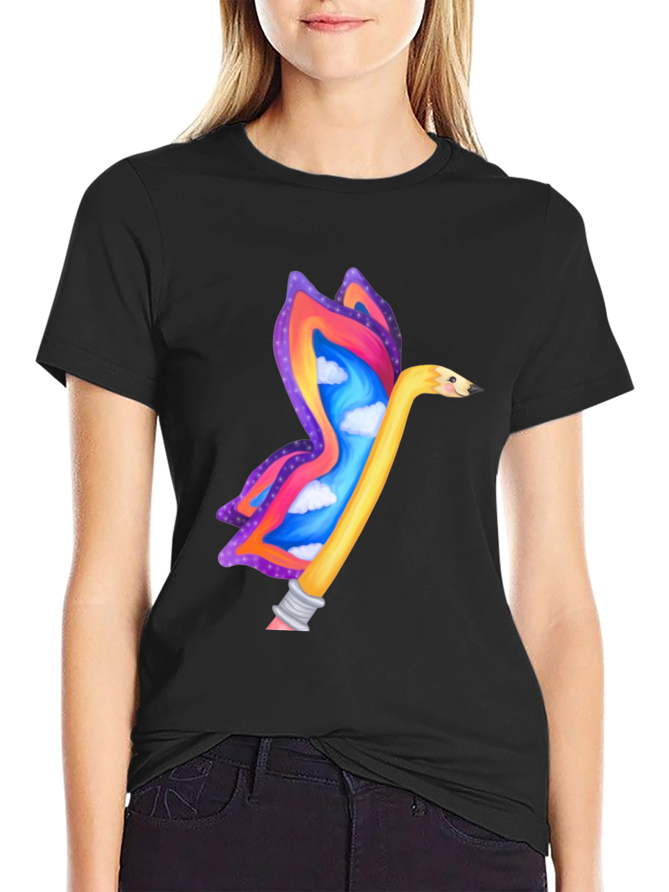 Creative Butterfly Pencil T-Shirt