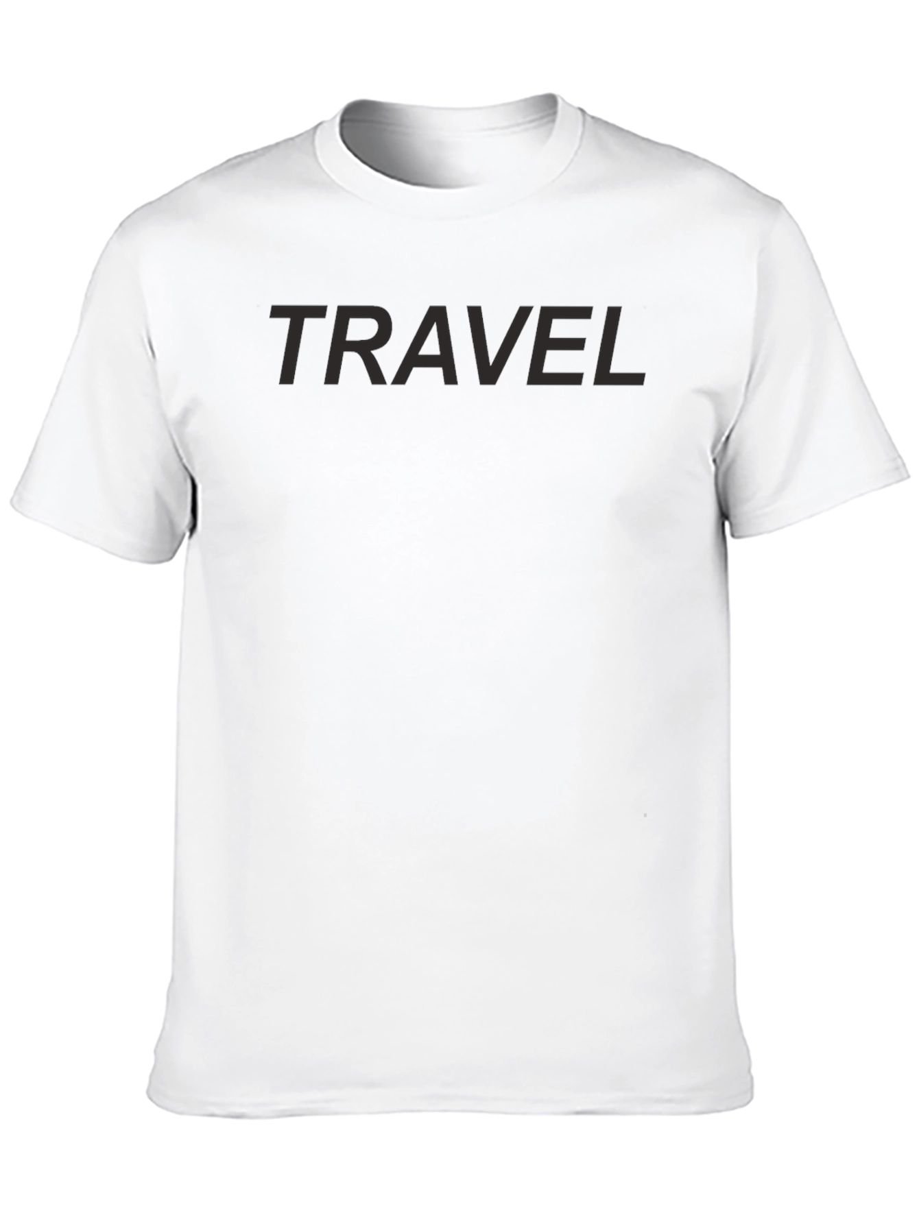 Mens Travel Graphic Tee - Solid Black